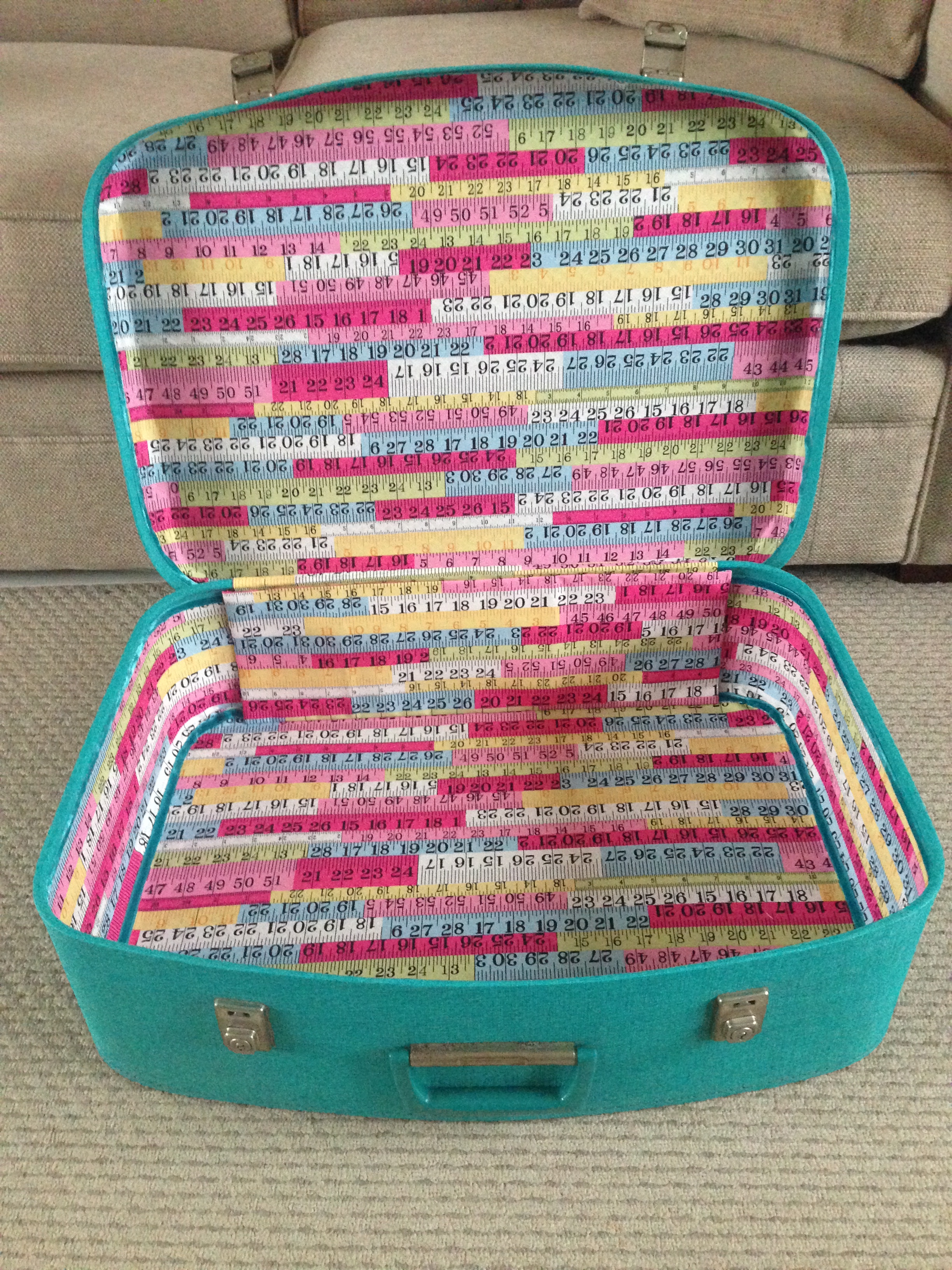 How to line a vintage suitcase | Hello! Hooray!