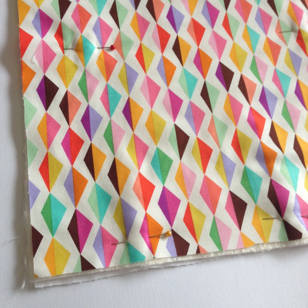 Pinning the rectangular piece