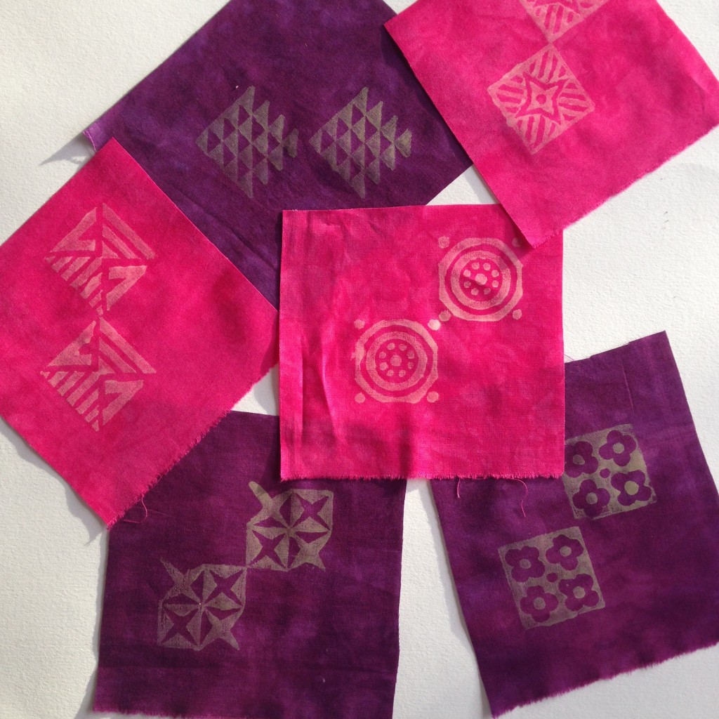 Printed patchwork squares