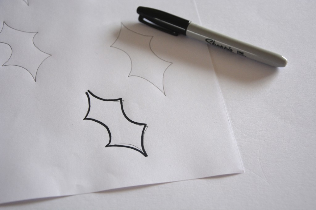 Drawing the leaf template