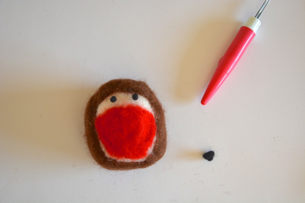 Making the eyes and beak