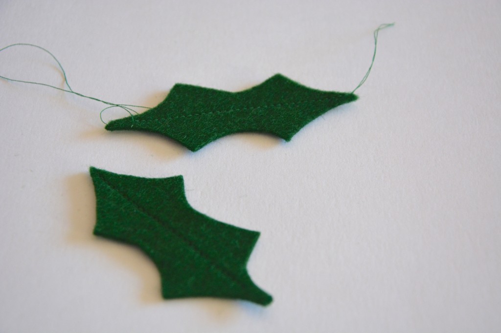 Stitching the leaves