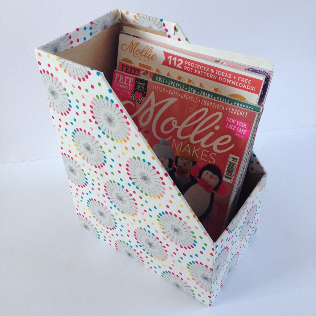 File with magazines