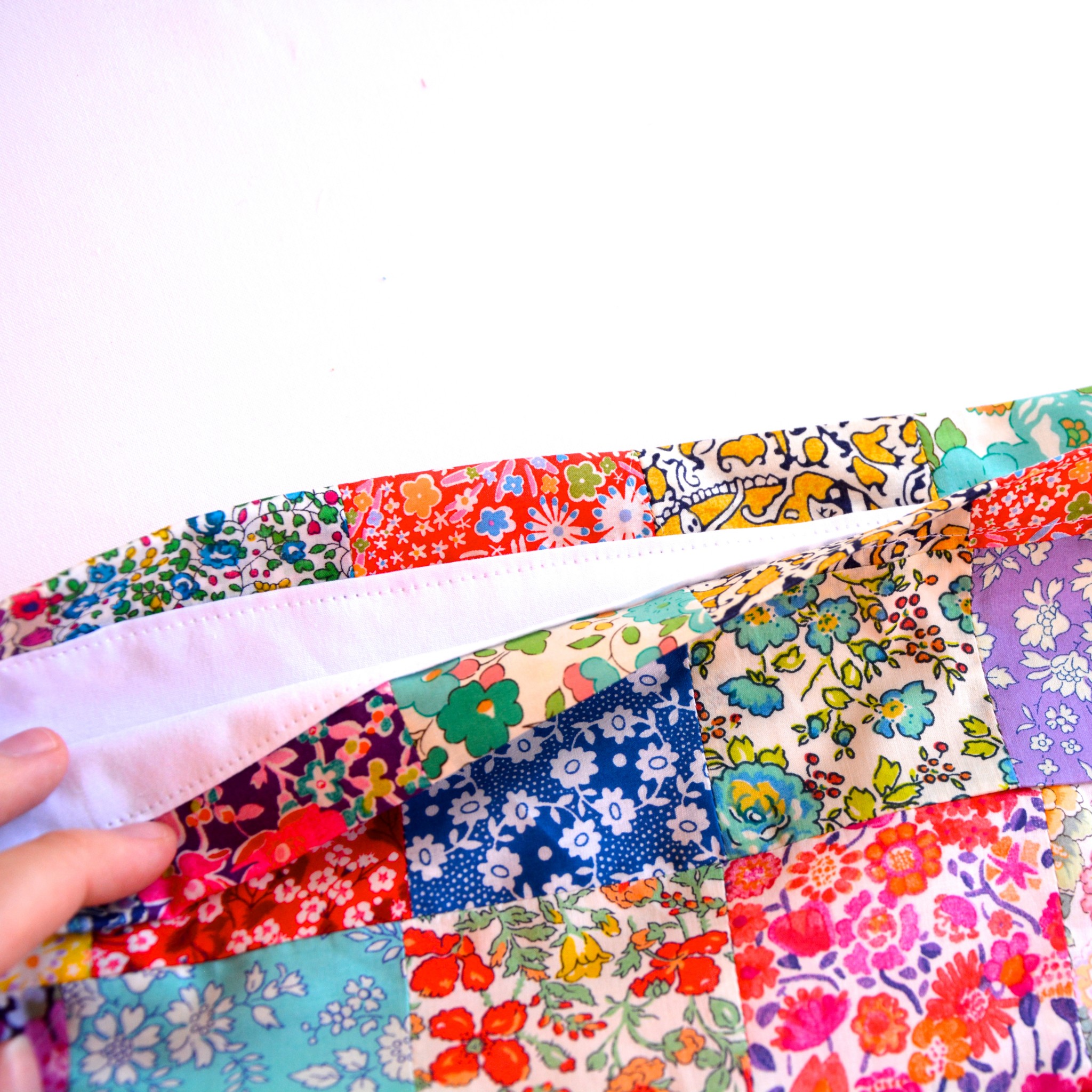 Patchwork bag lining