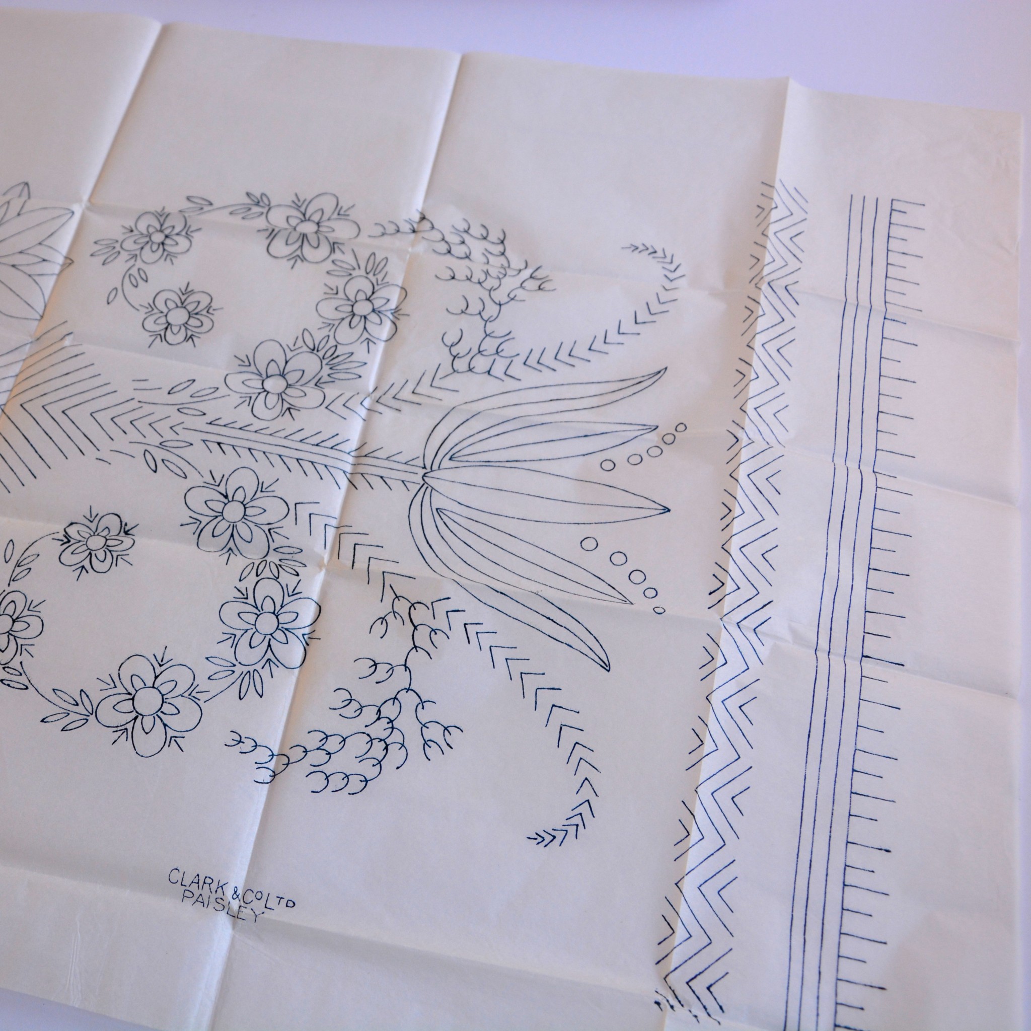 Table runner pattern detail
