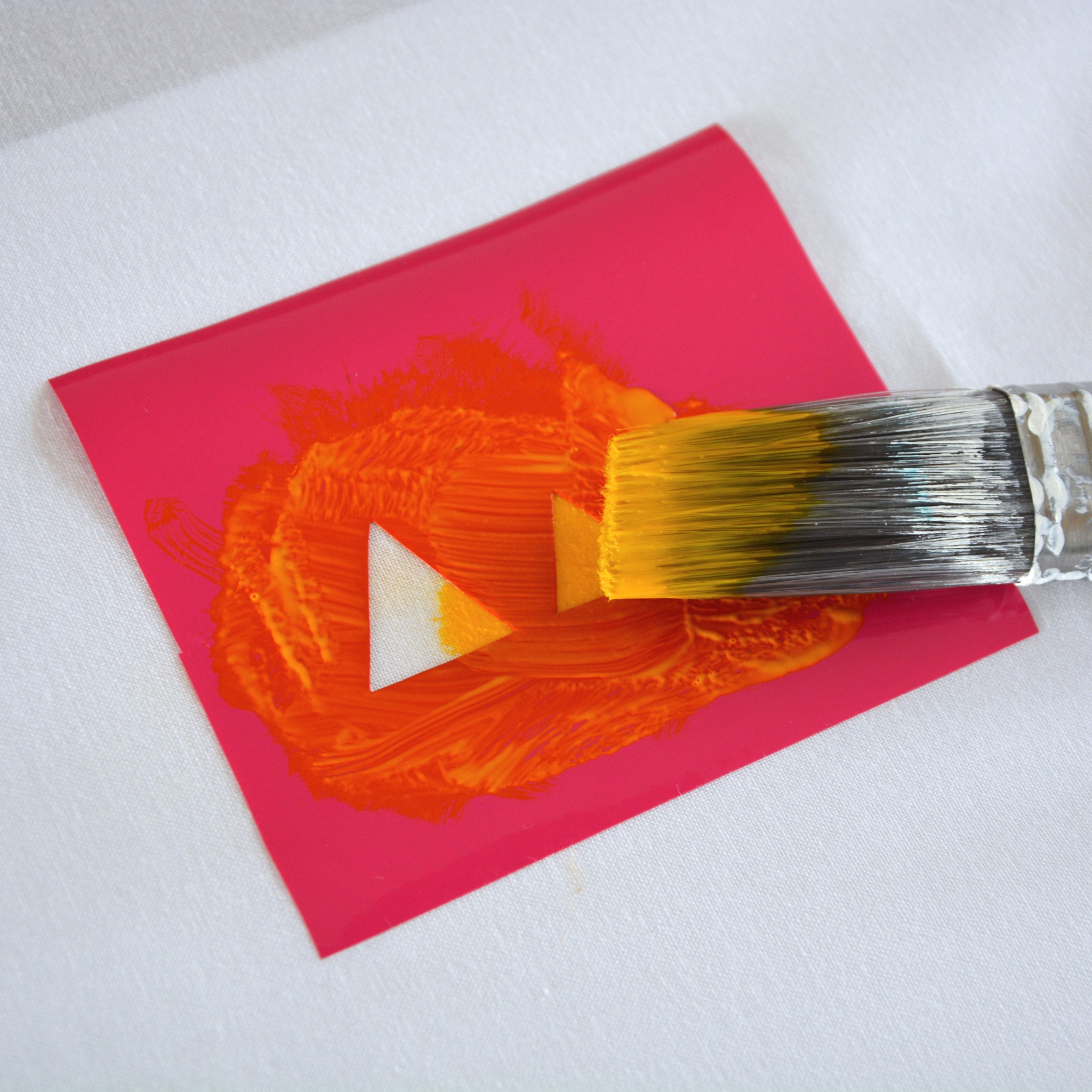 Painting the stencil | Hello! Hooray!