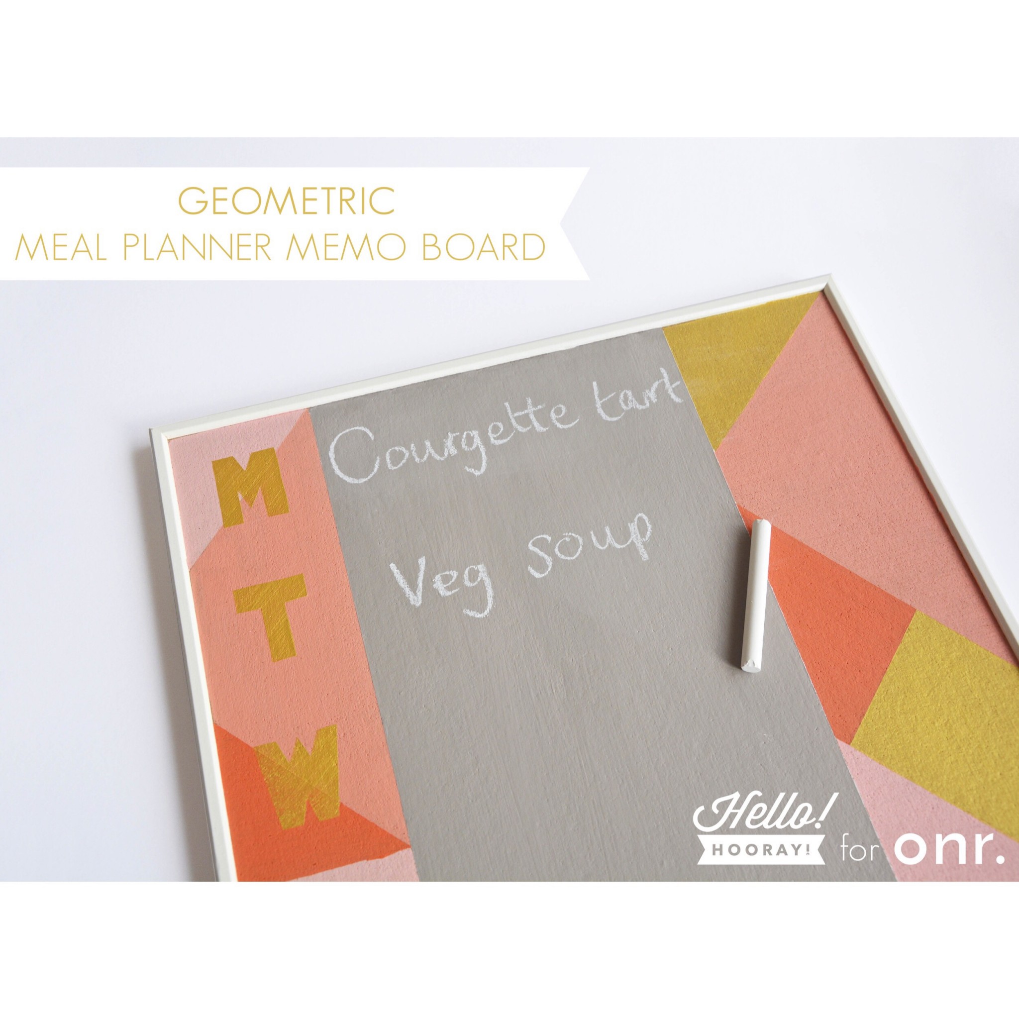 Geometric meal planner DIY | Hello! Hooray! for Oh No Rachio!