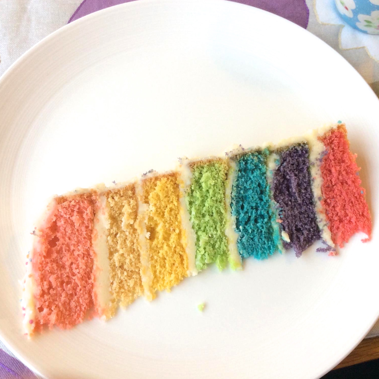 Rainbow cake slice | Hello! Hooray!