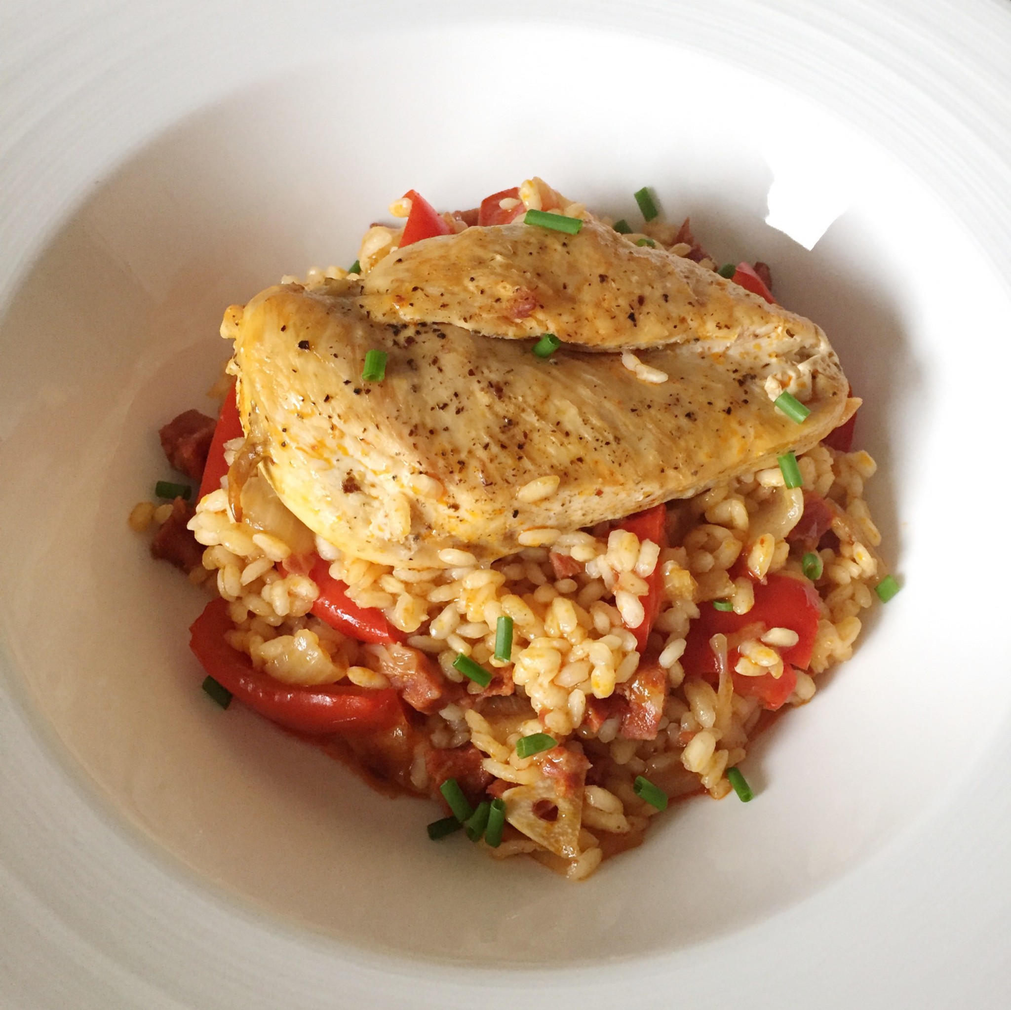 Baked Spanish rice with chicken and chorizo | Hello! Hooray!