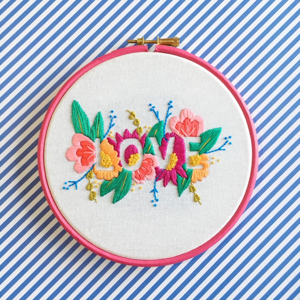 Brynn and Co LOVE embroidery hoop | Hello! Hooray!