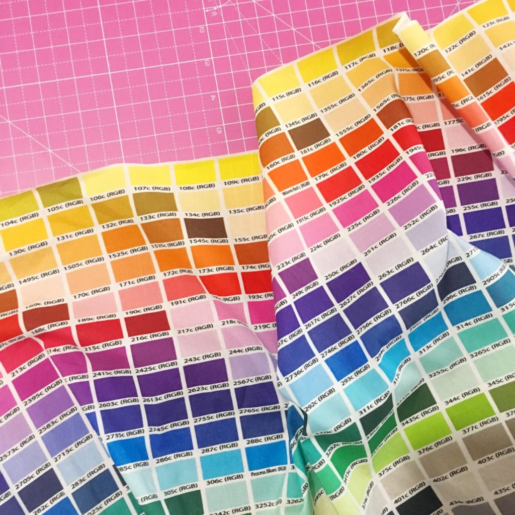 Cutting the Pantone colour chart fabric | Hello! Hooray!