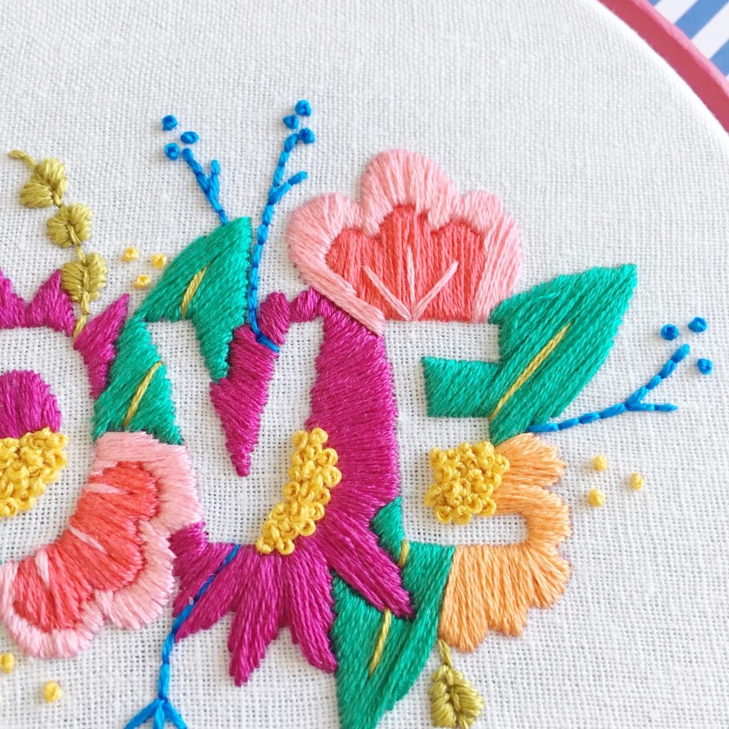 Details from Brynn and Co LOVE embroidery hoop | Hello! Hooray!