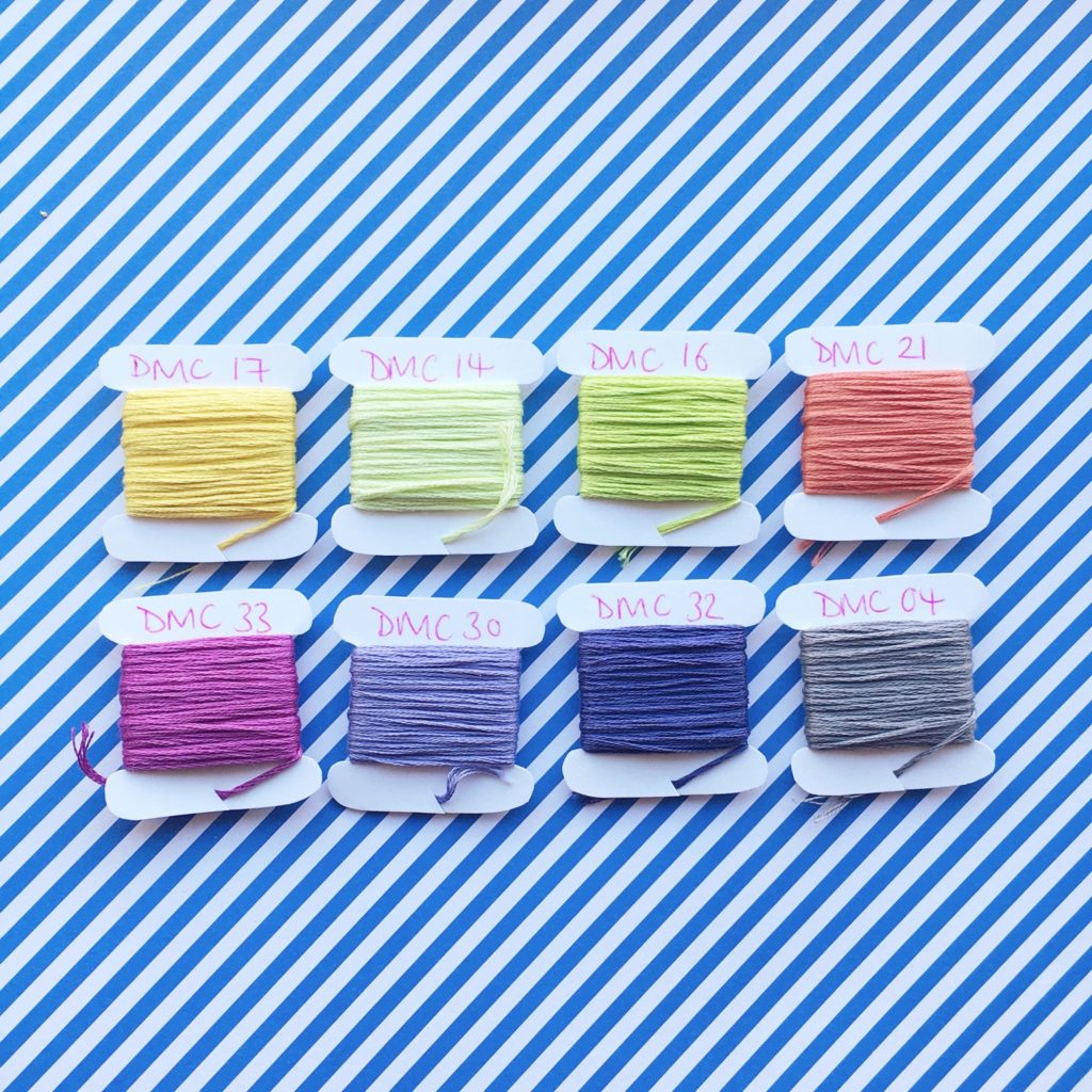 New DMC colours for Brynn and Co LOVE embroidery hoop | Hello! Hooray!