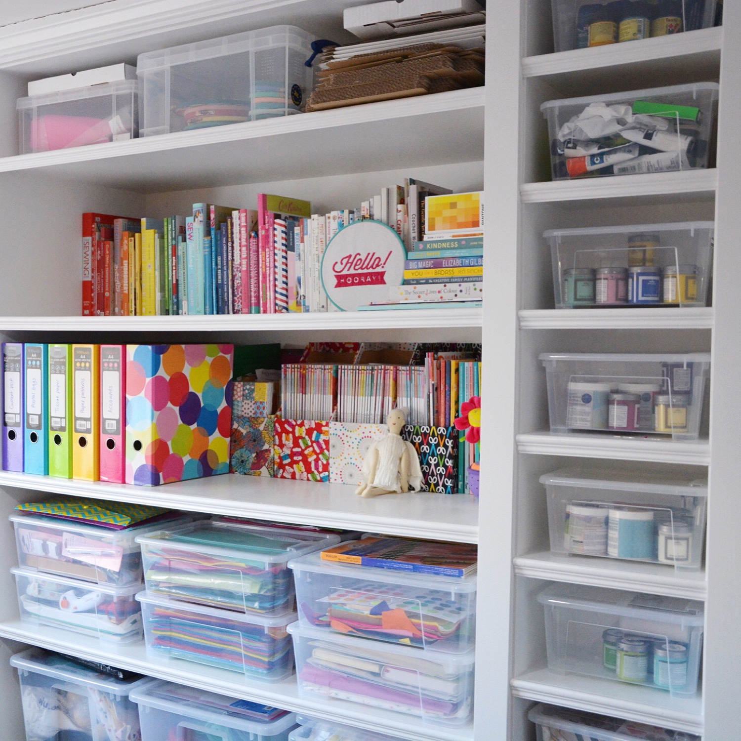 Custom craft room shelving | Hello! Hooray!