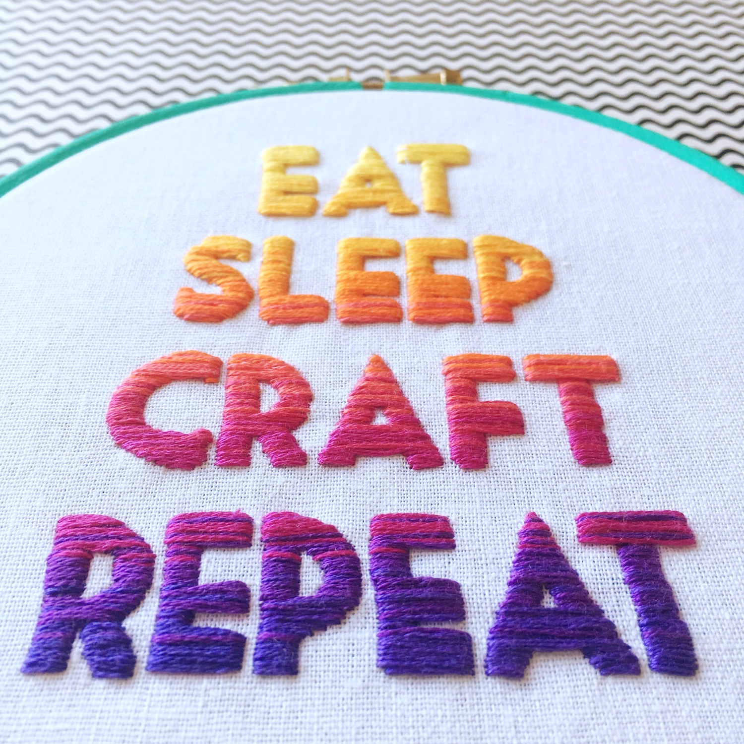 Crafty Colour Palette #4 ombre embroidery | Hello! Hooray!