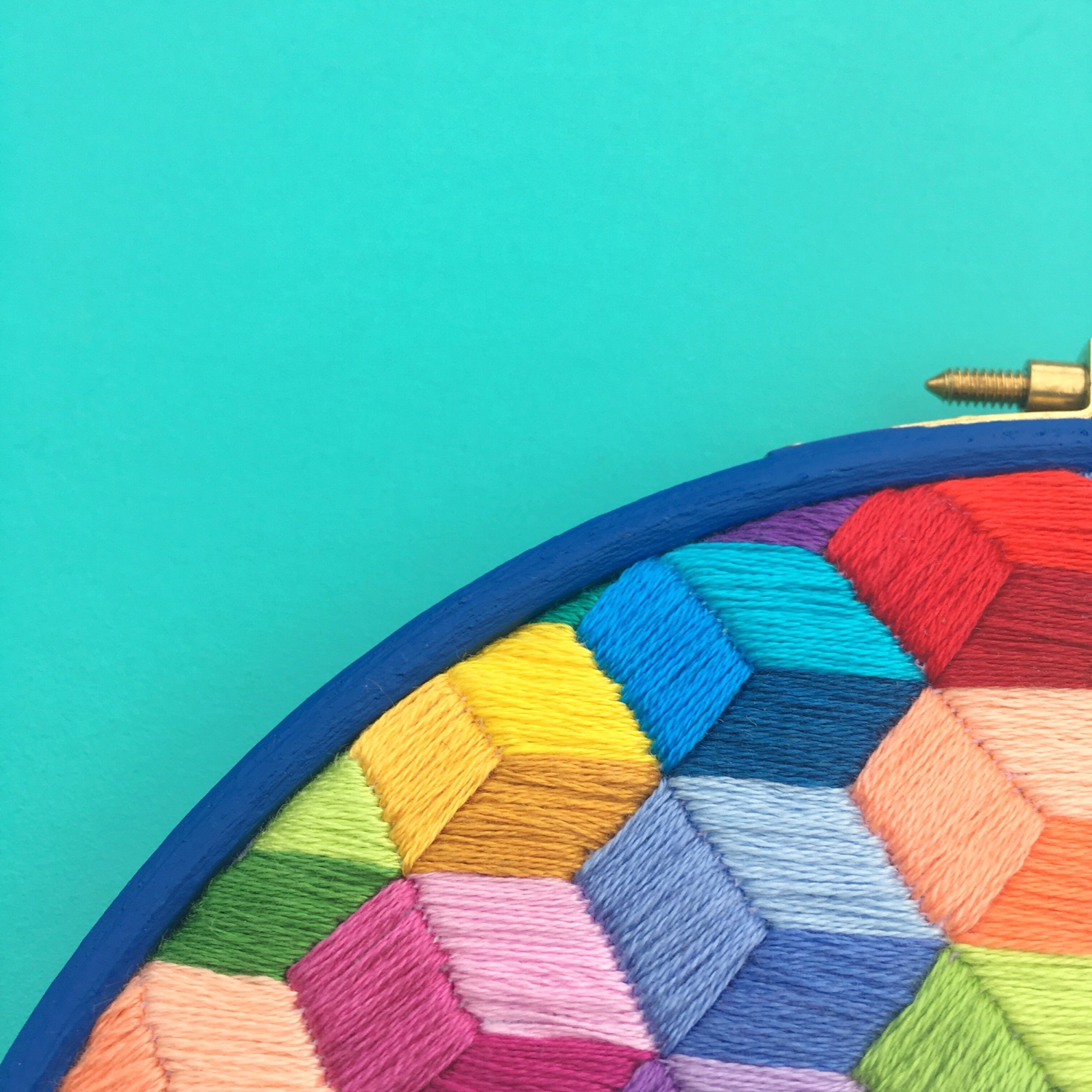 Keep Going geo satin stitch | Hello! Hooray!