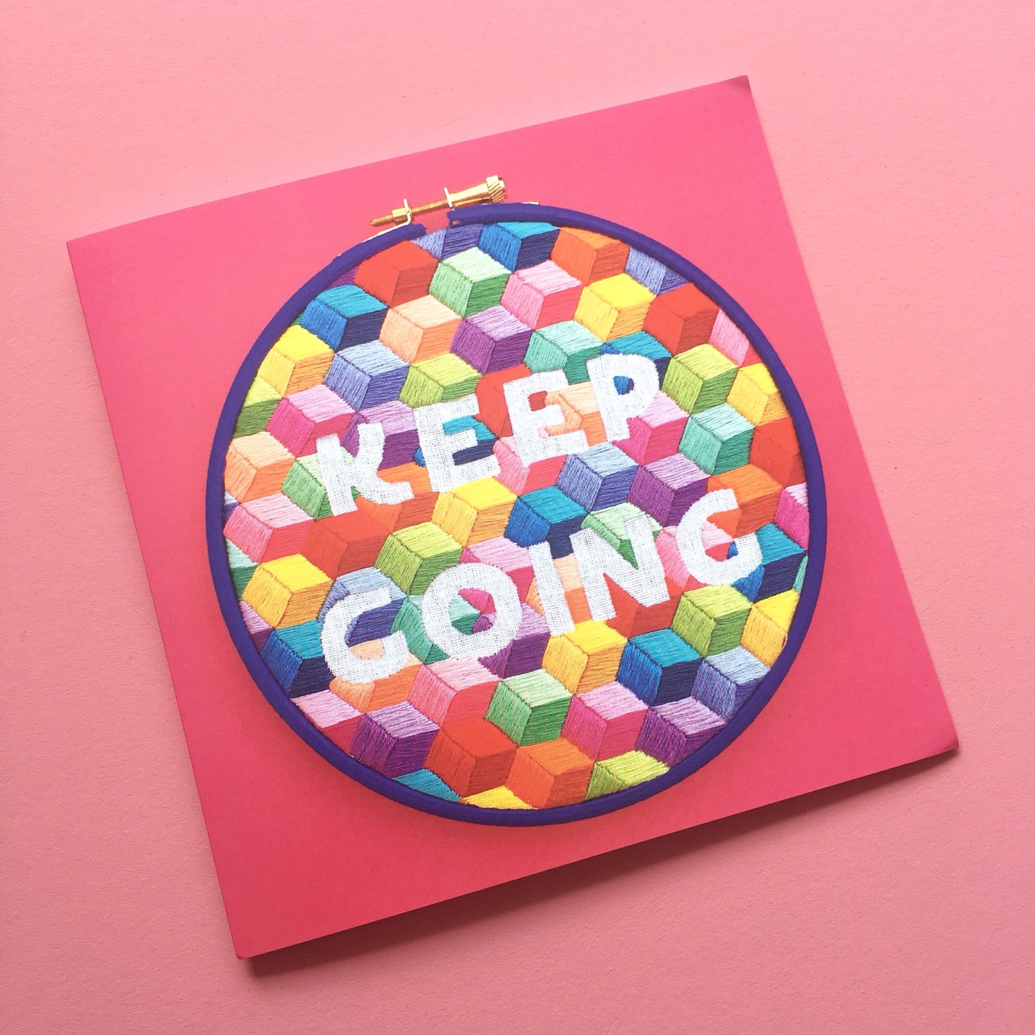 Keep Going pink card | Hello! Hooray!