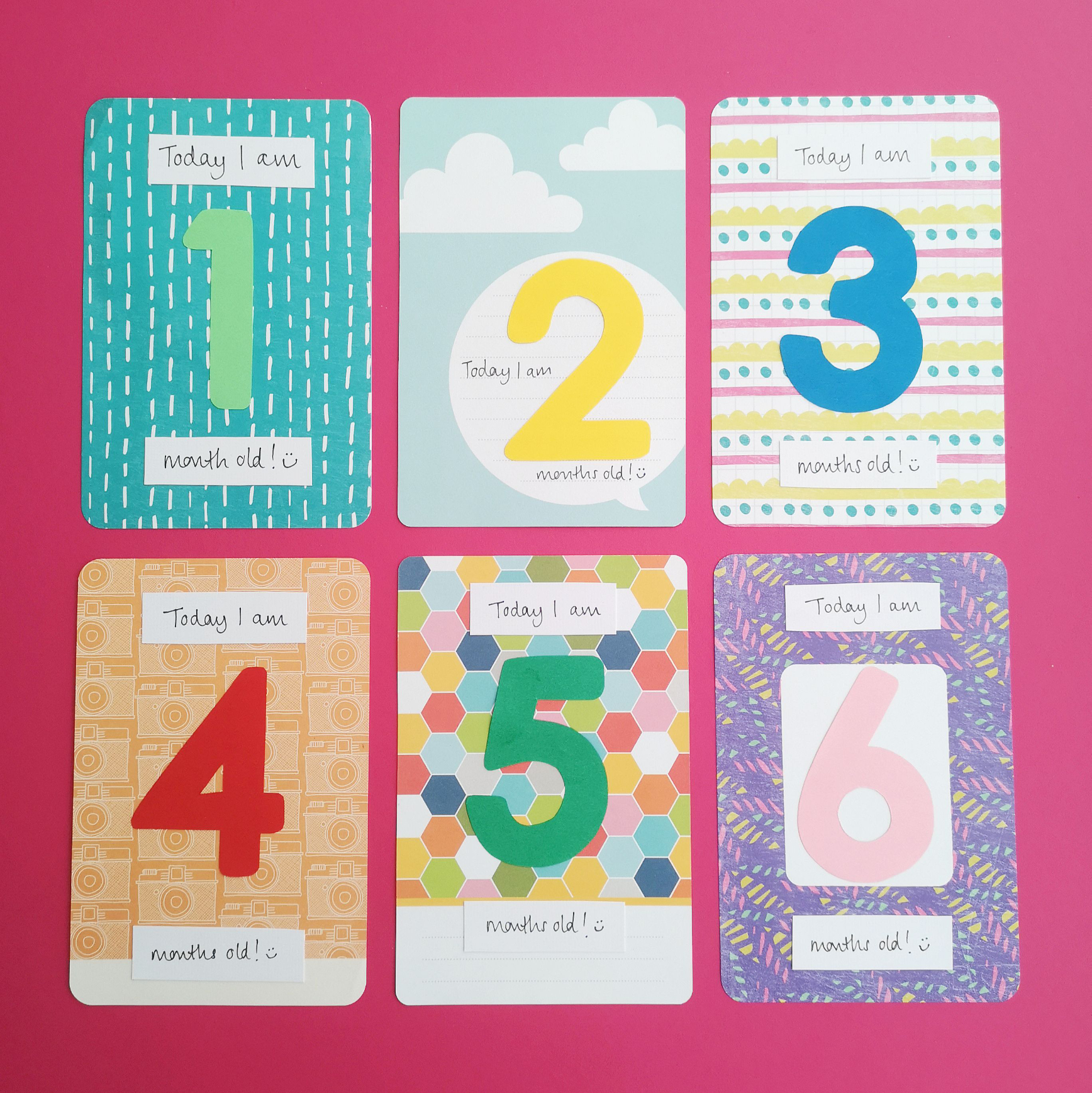 Baby milestone cards 1 to 6 | Hello! Hooray!