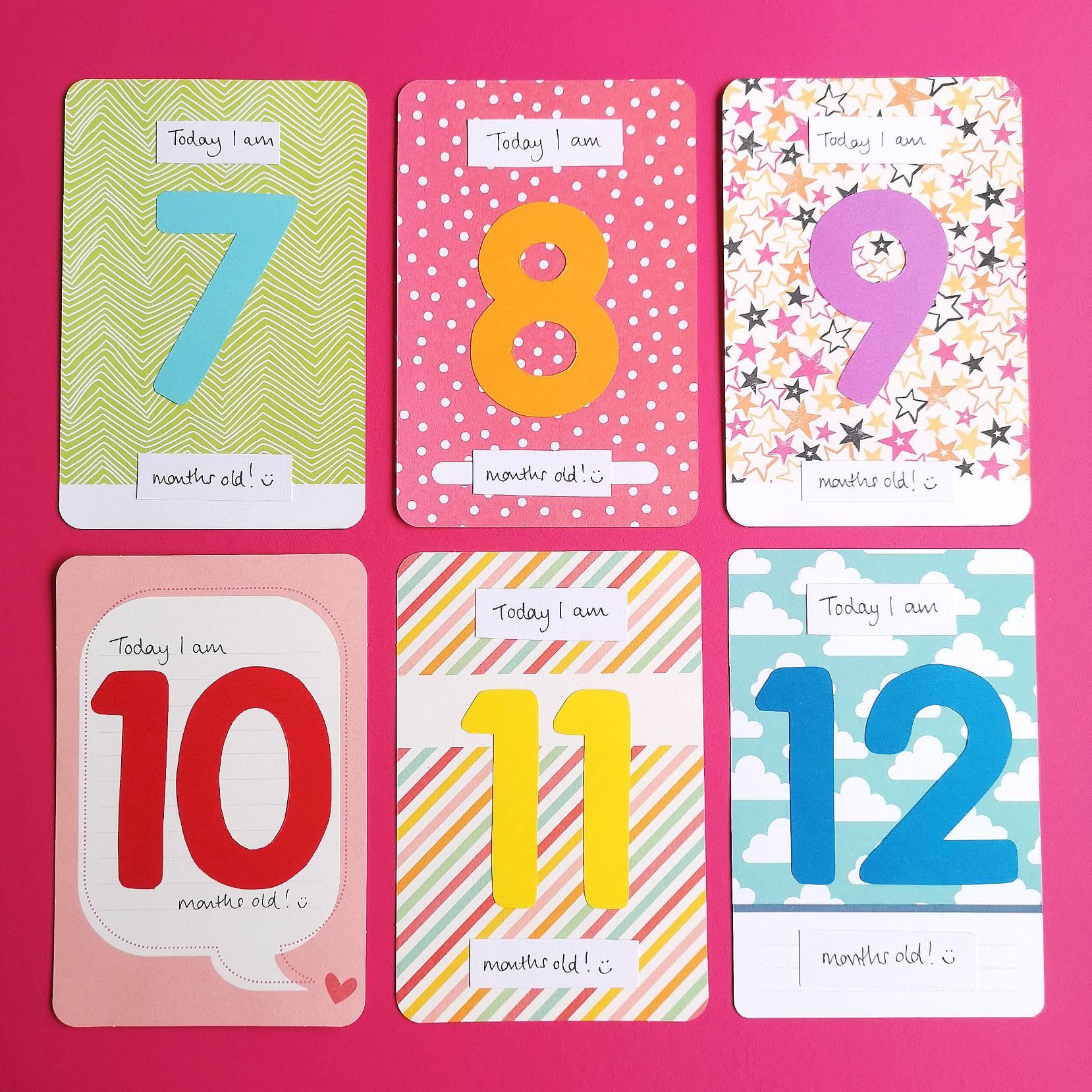 Baby milestone cards 6 to 12 | Hello! Hooray!