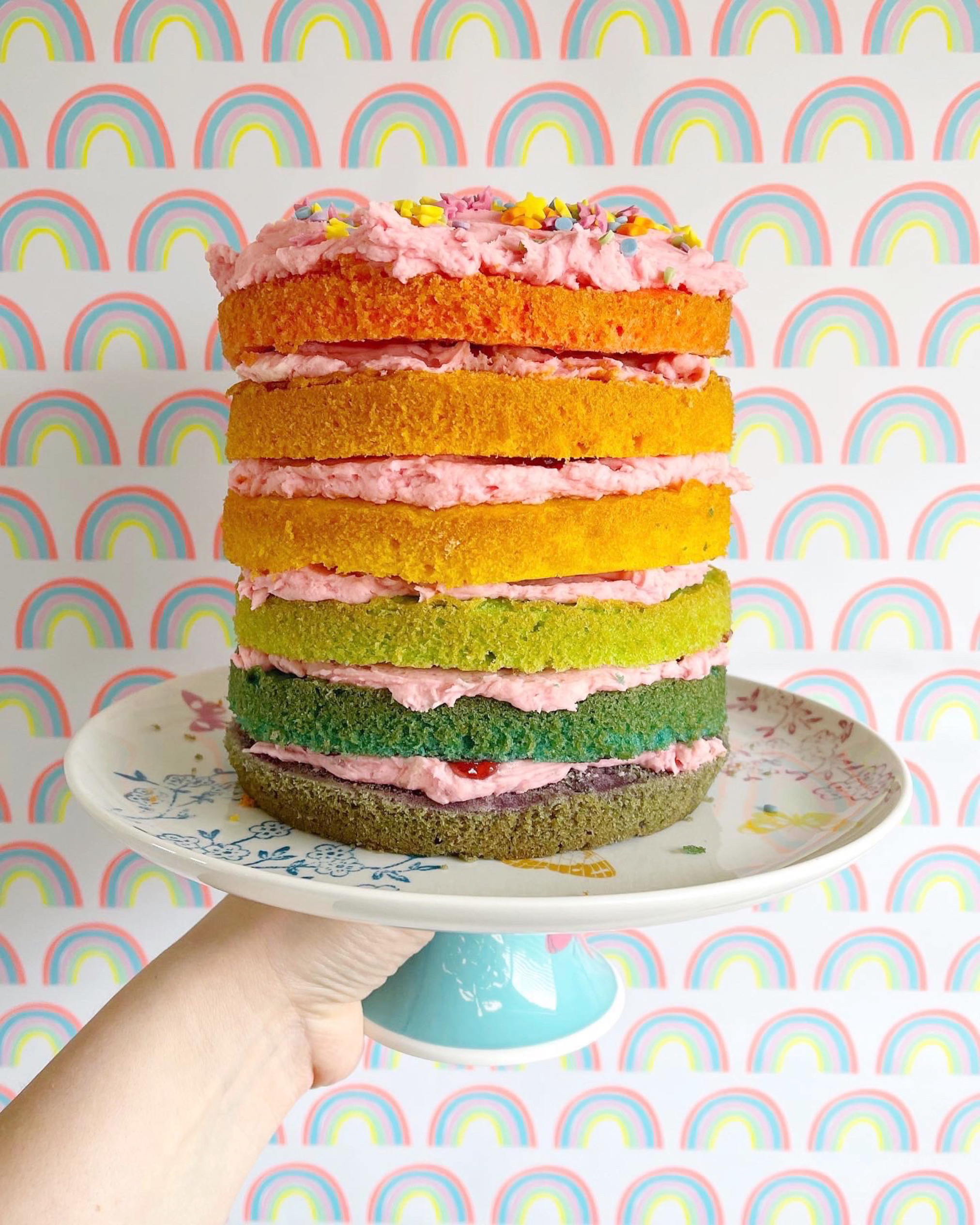 Rainbow birthday cake
