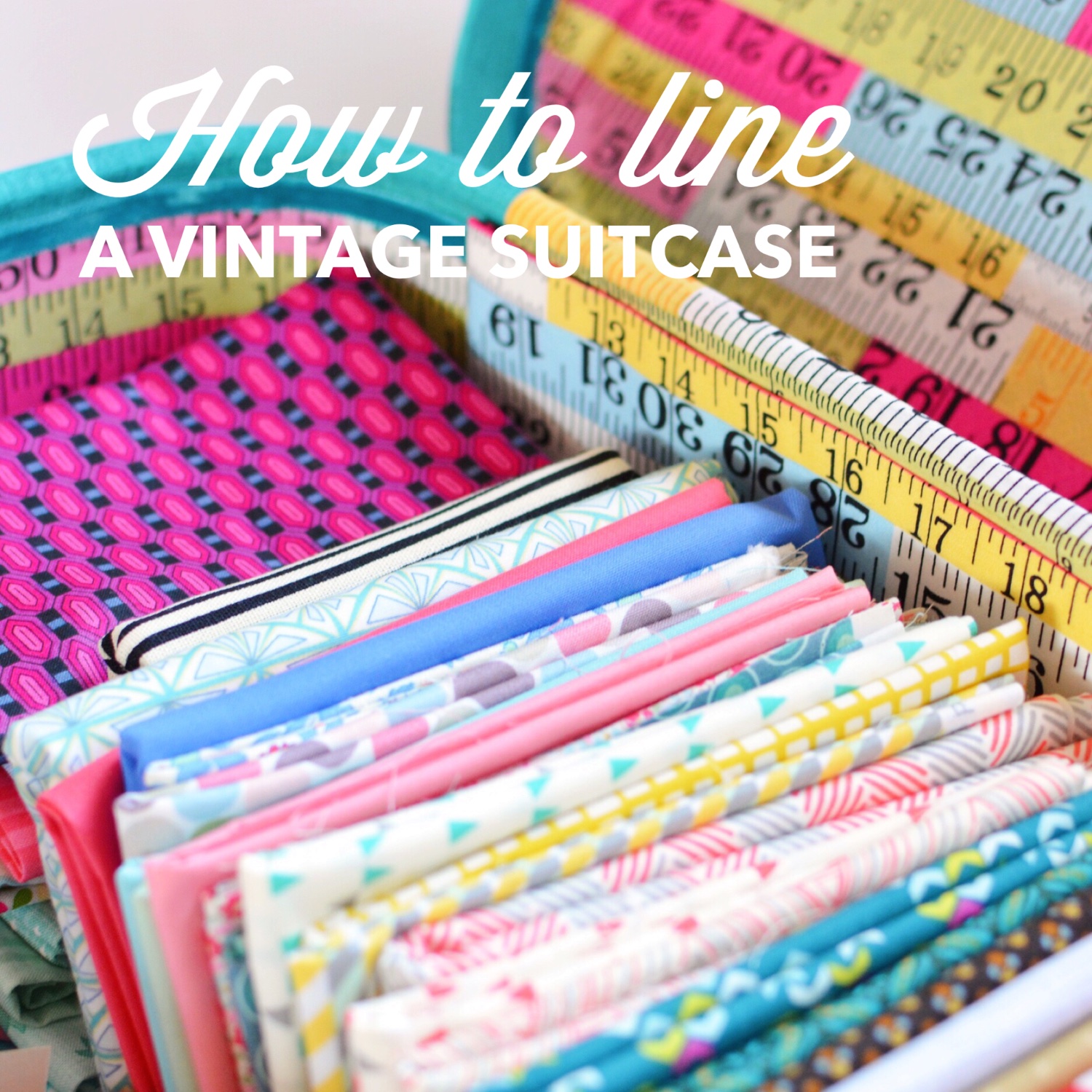 Tutorial: How to line a vintage suitcase | Hello! Hooray!
