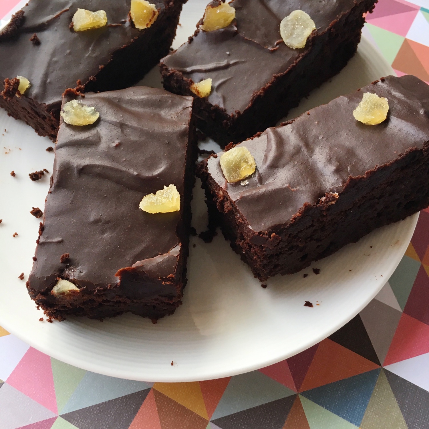 Chocolate gingerbread brownie bars with fudgy icing | Hello! Hooray!