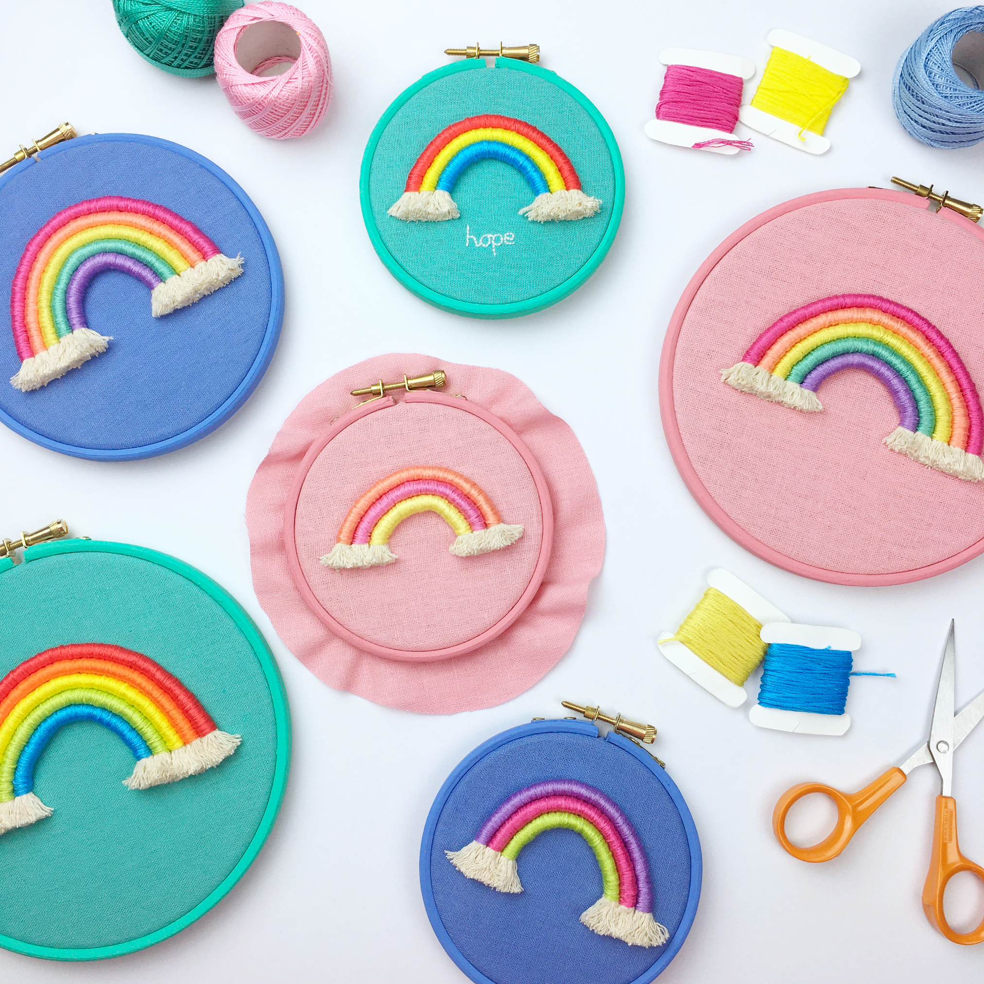 Custom rope rainbow hoop | Hello! Hooray!