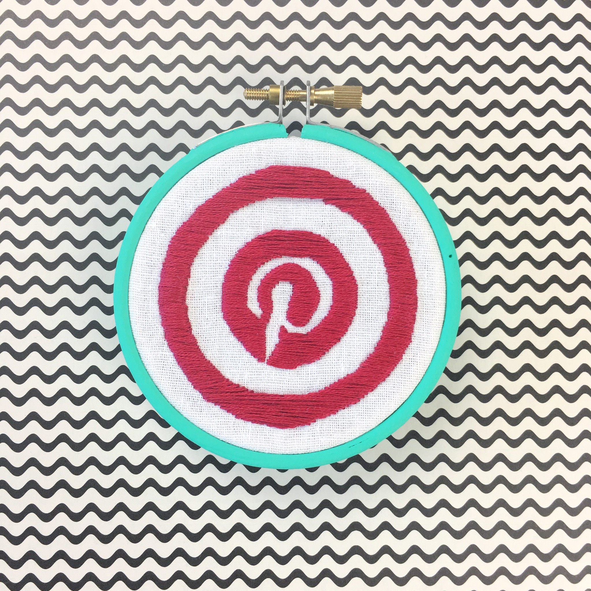 Pinterest stitched logo | Hello! Hooray!