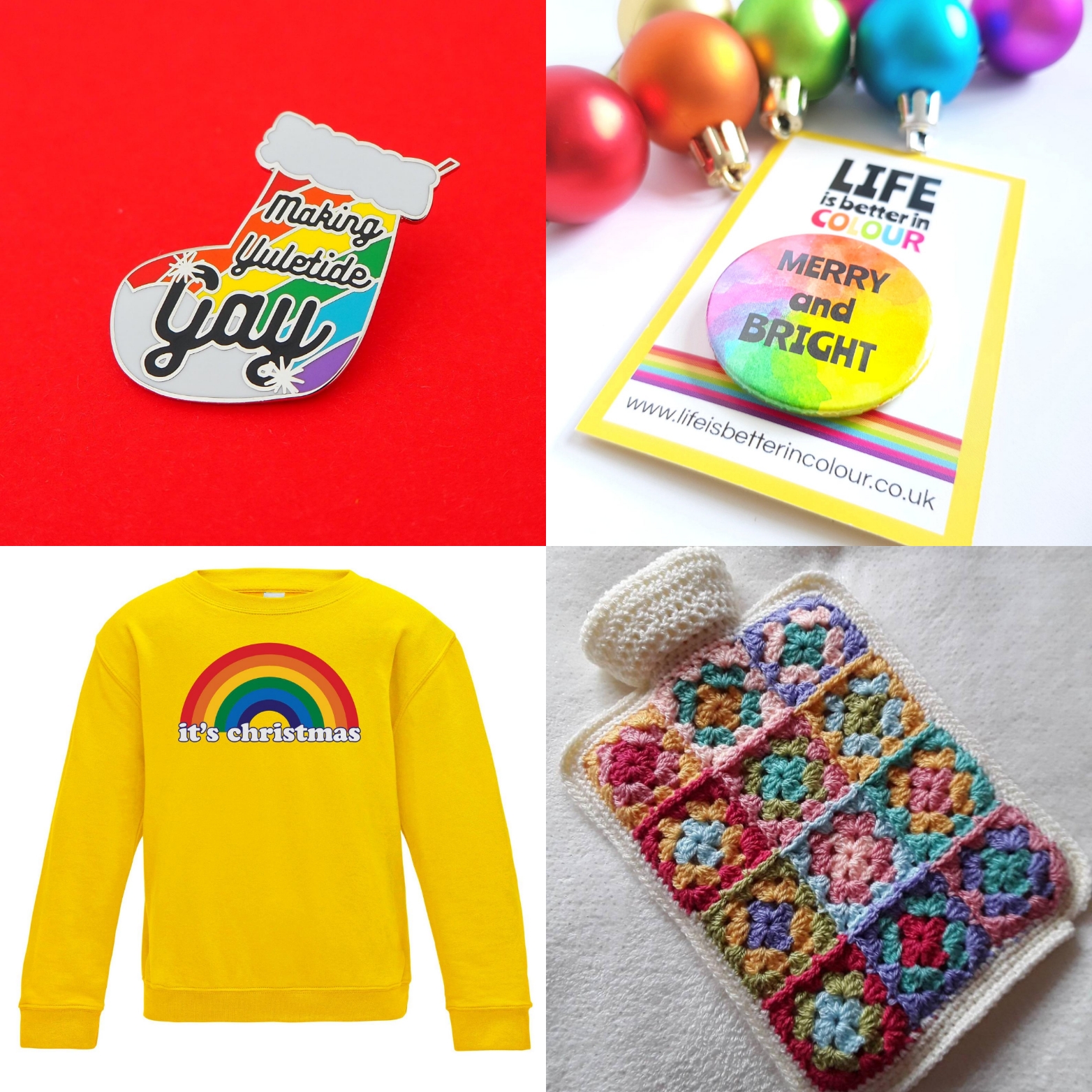 Merry rainbow Christmas Etsy more accessories | Hello! Hooray!