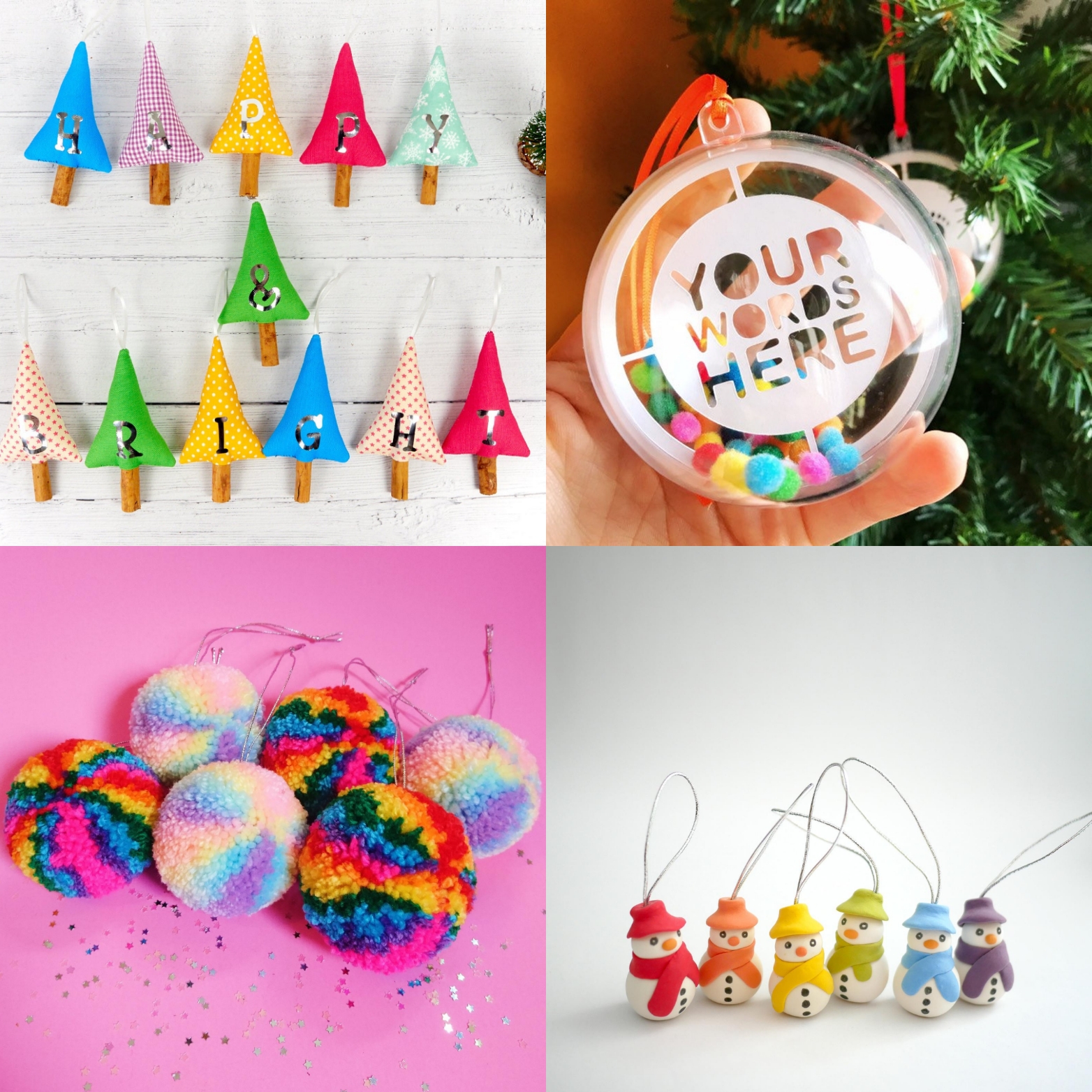 Merry rainbow Christmas Etsy more tree decorations | Hello! Hooray!