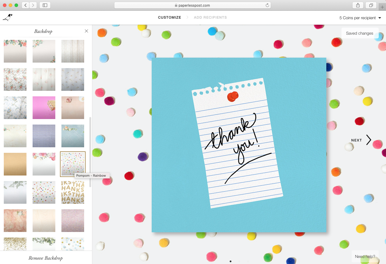 Paperless Post background | Hello! Hooray!