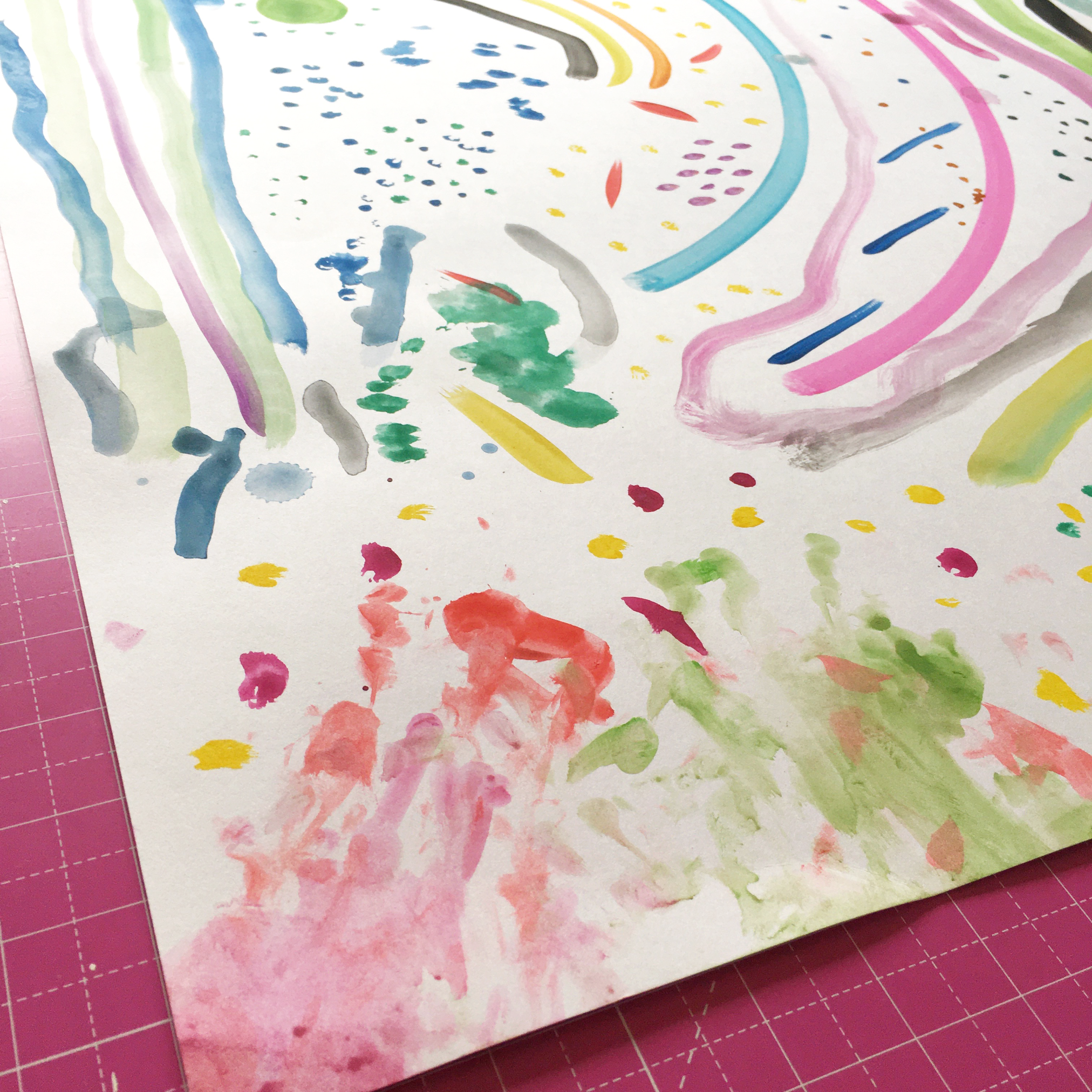 Step 1 Creative background with watercolours | Hello! Hooray!