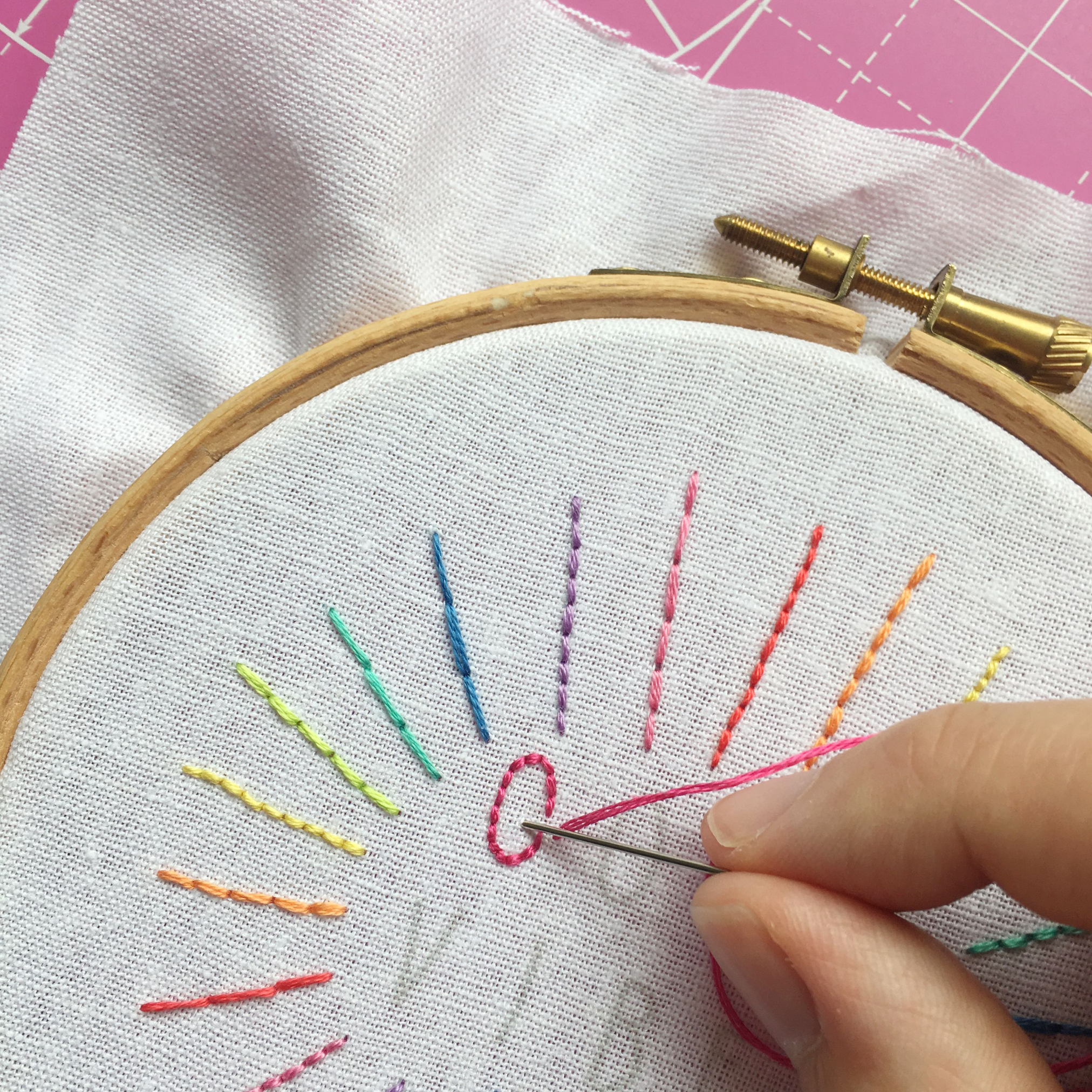 Stitching from Colourful Fun Embroidery by Clare Albans