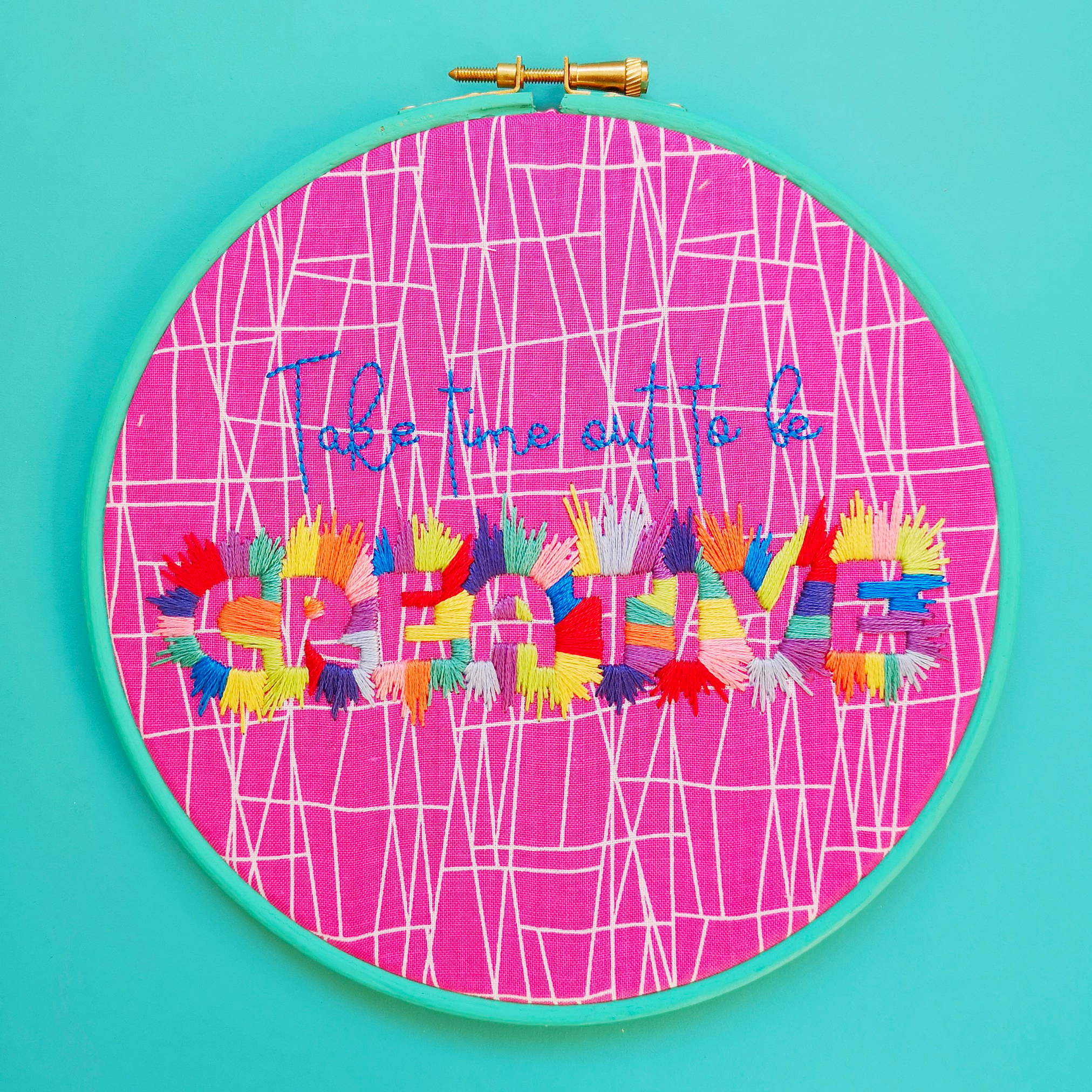 Take time out to be creative hoop | Hello! Hooray!