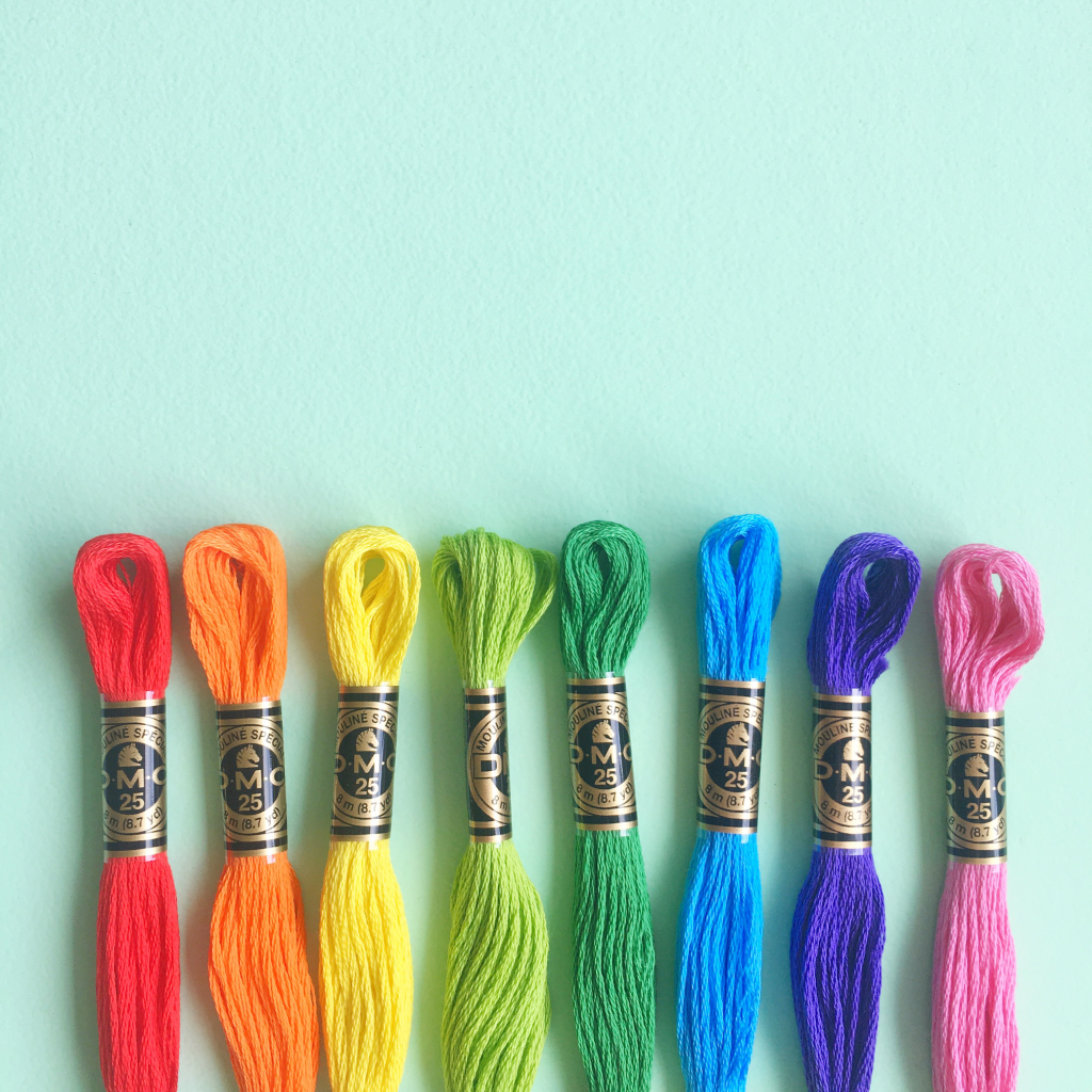 Rainbow brights DMC thread pack | Hello! Hooray!