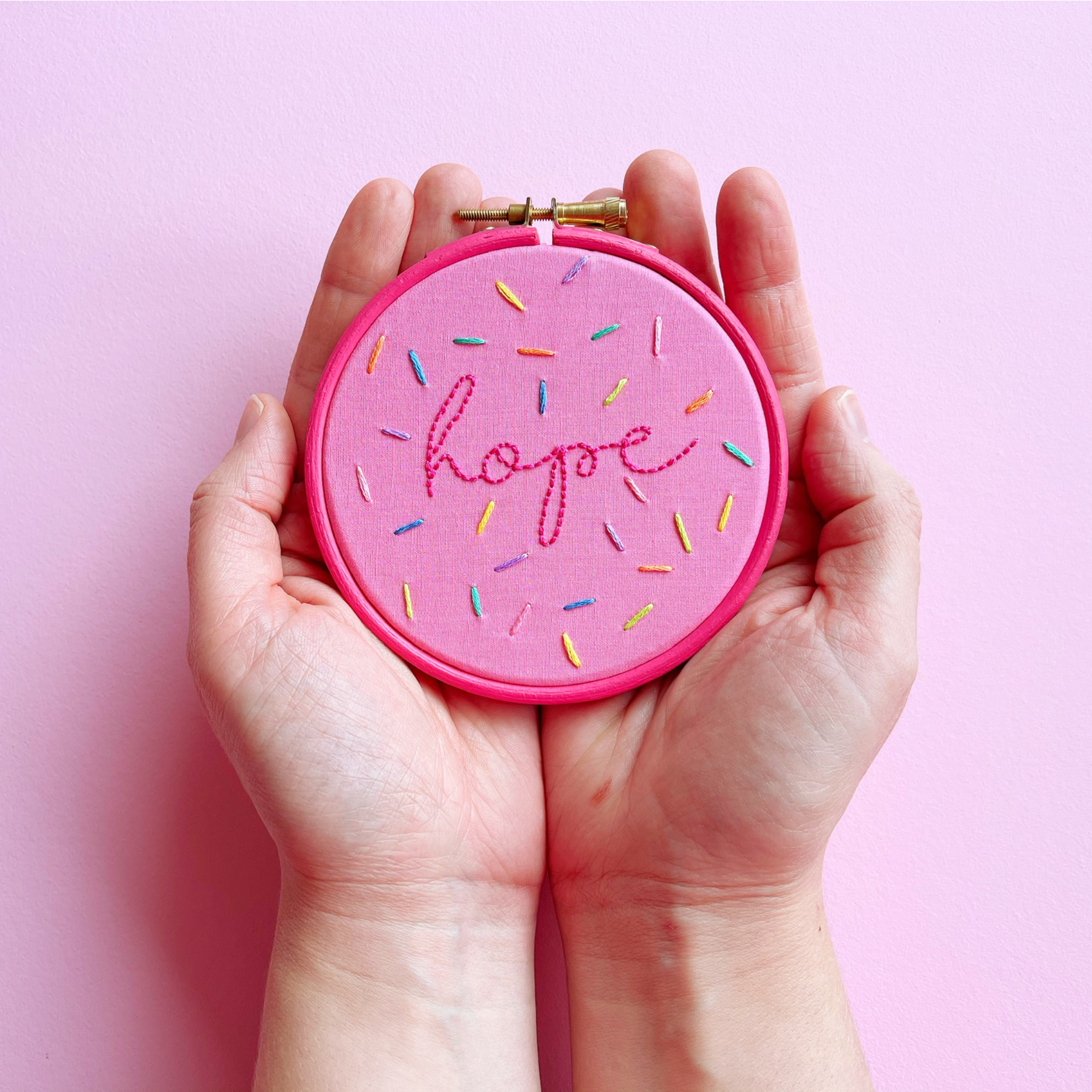 Sprinkles hoop for The Happy Stitch Project | Hello! Hooray!