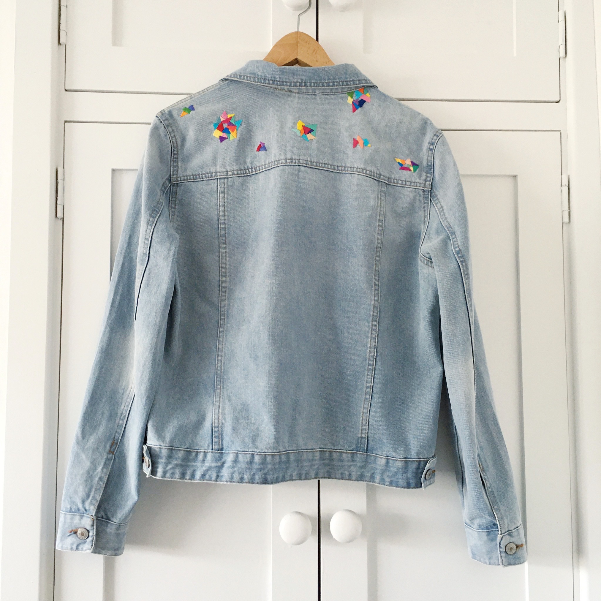 Customised denim jacket by Clare Albans | Hello! Hooray!