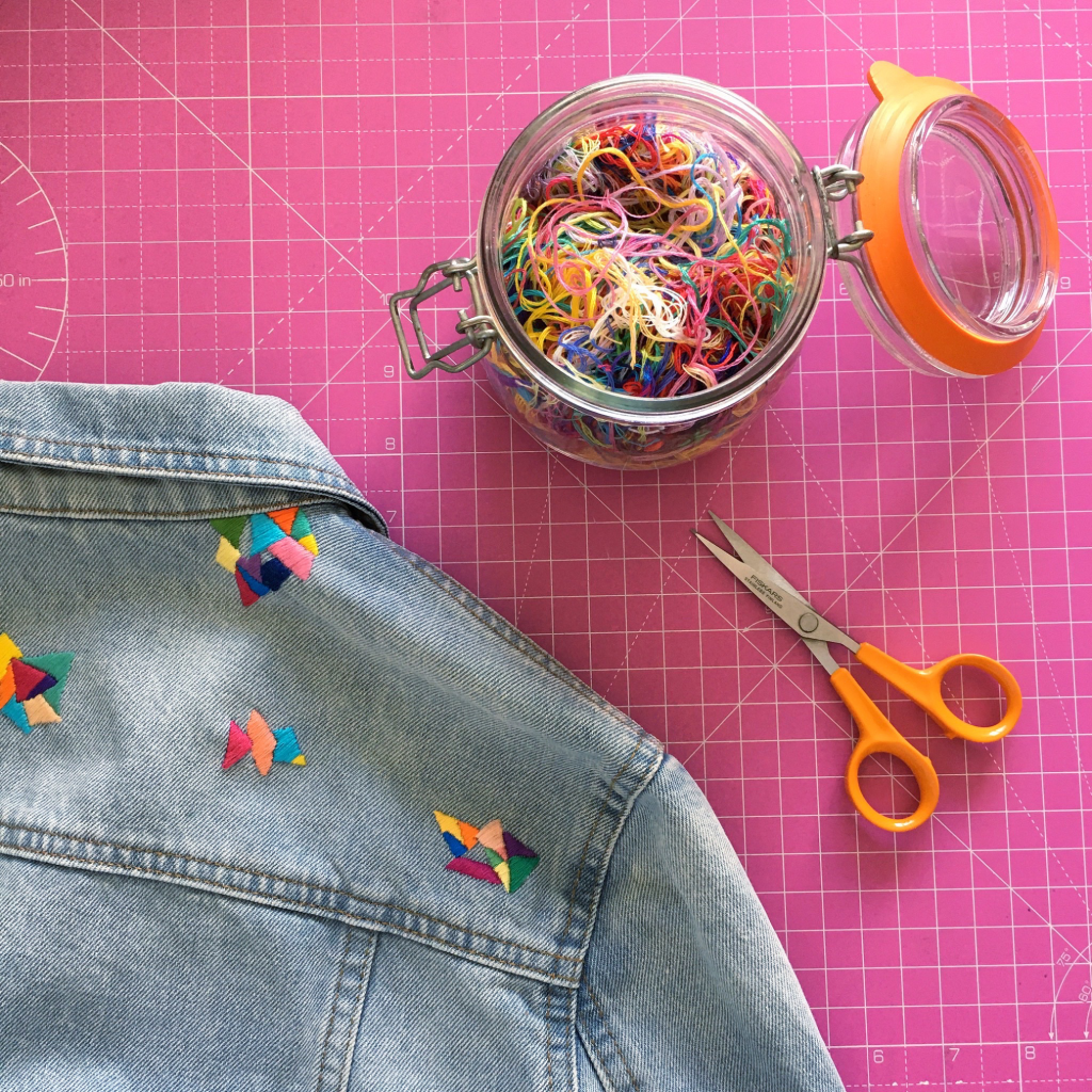 Customised denim jacket from Colourful Fun Embroidery | Hello! Hooray!