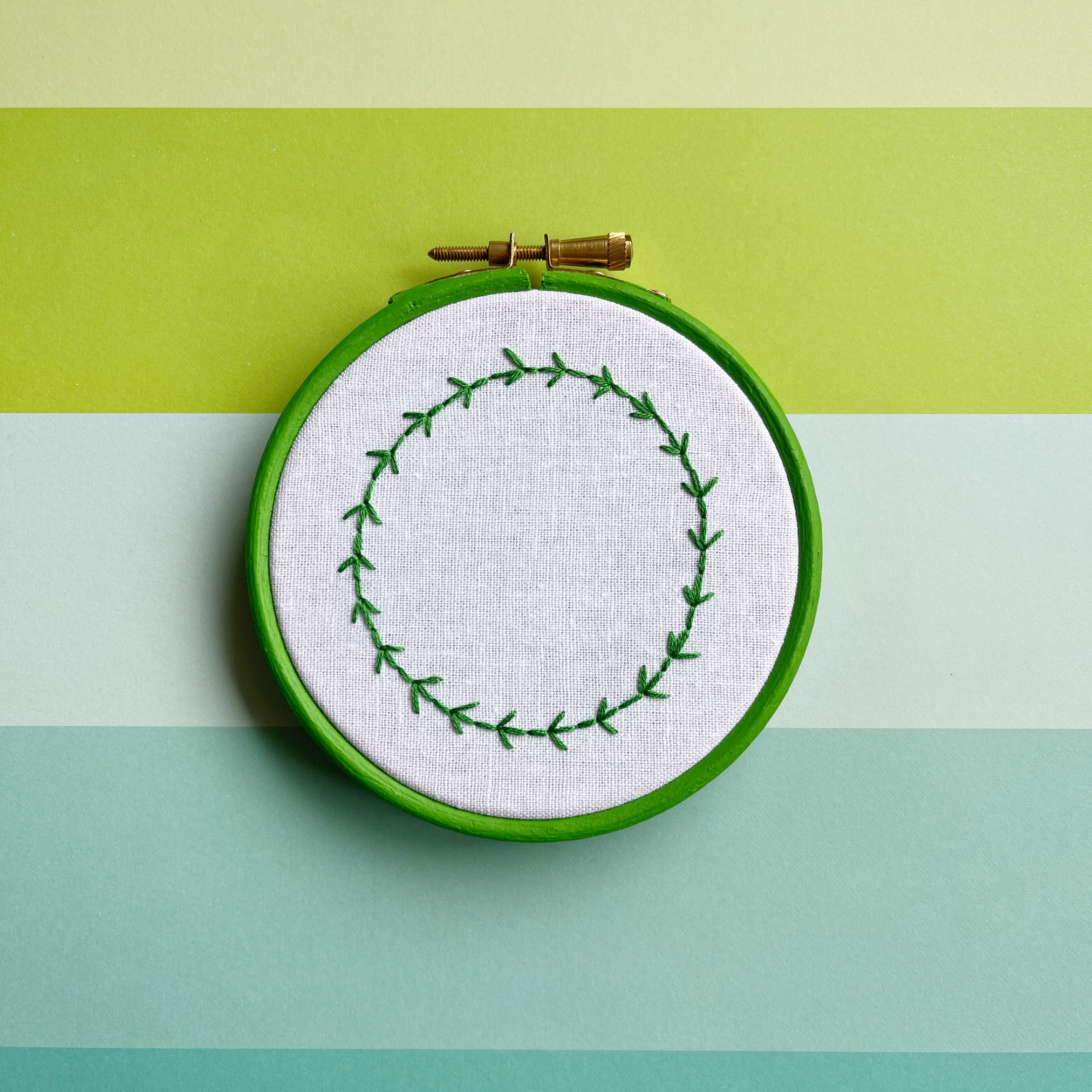 Fern stitch wreath hoop | Hello! Hooray!