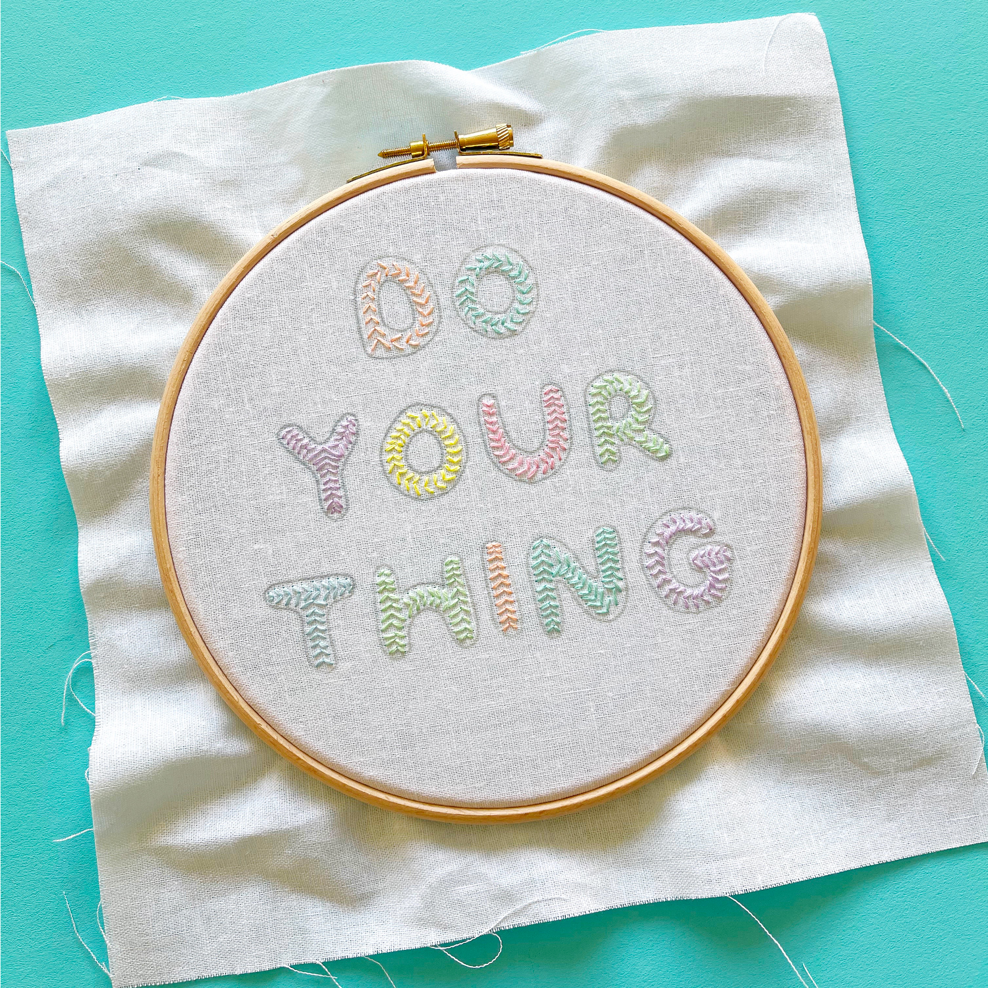 Do Your Thing embroidered hoop | Hello! Hooray!