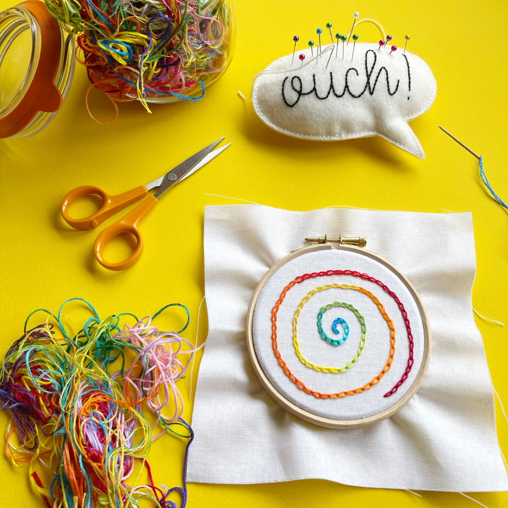 Chain stitch spiral hoop | Hello! Hooray!