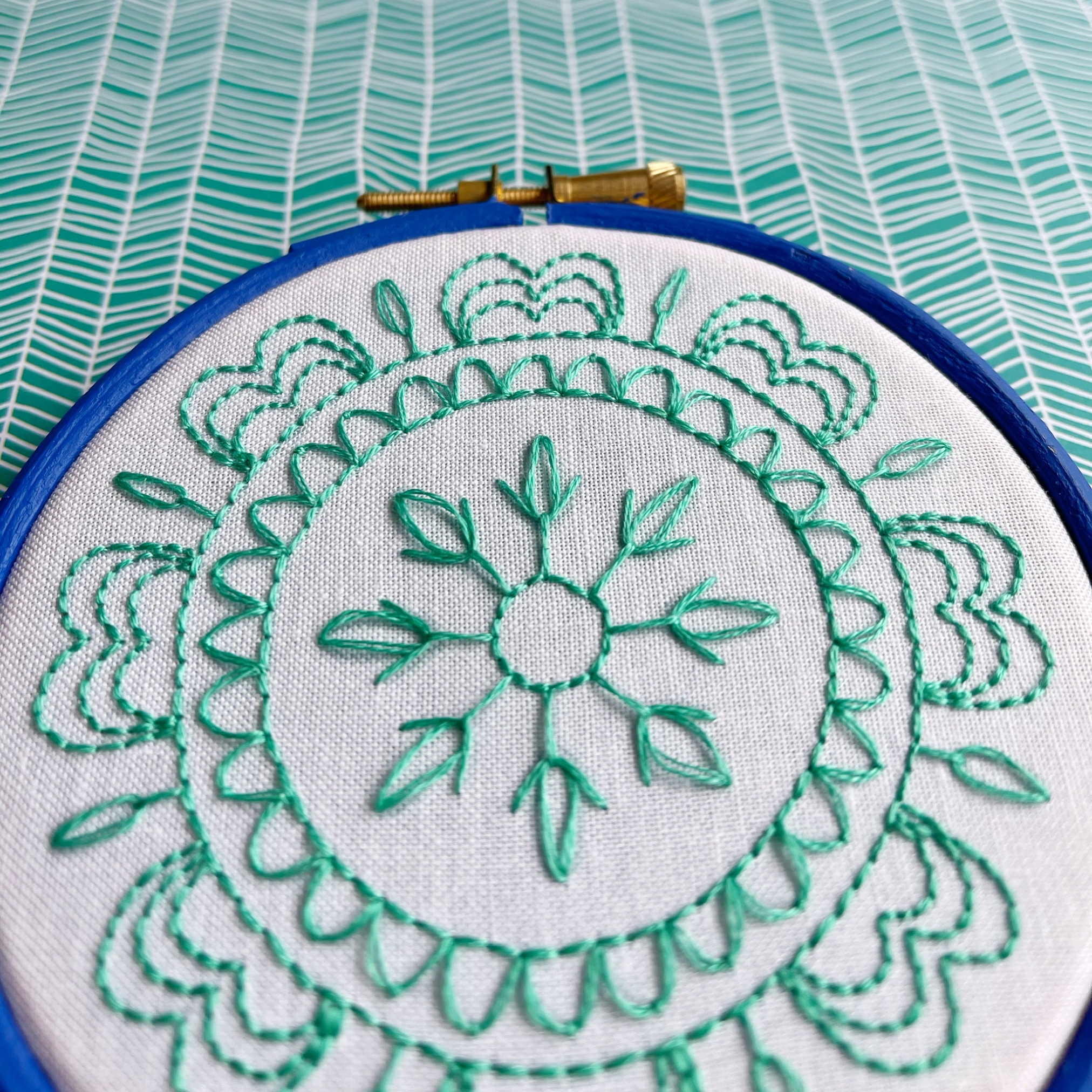 Spring mandala hoop close up | Hello! Hooray!