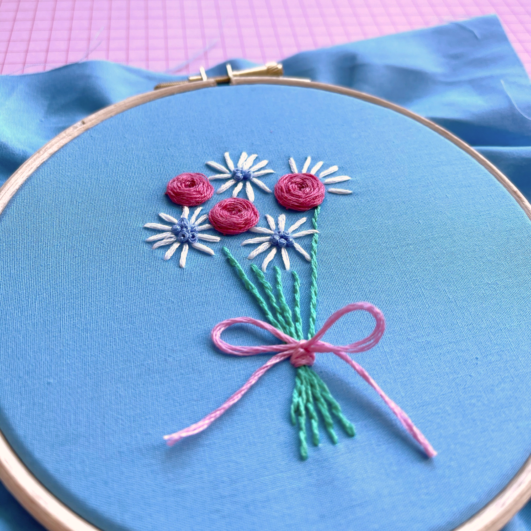 Woven rose bouquet hoop | Hello! Hooray!