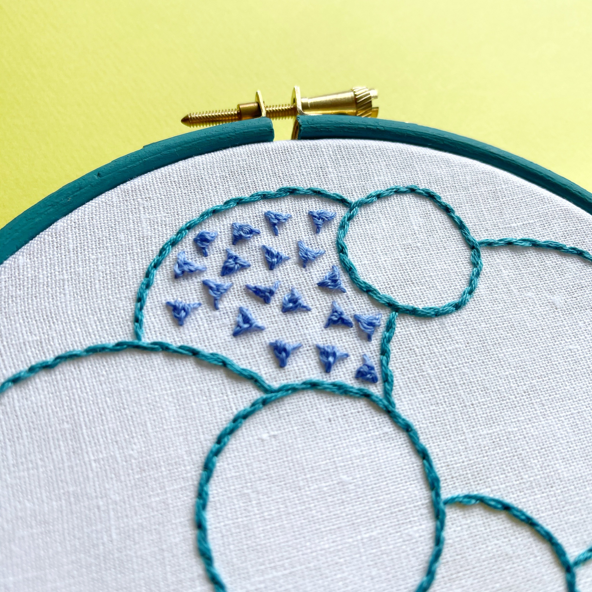 Adding Danish knots to the sampler | Hello! Hooray!
