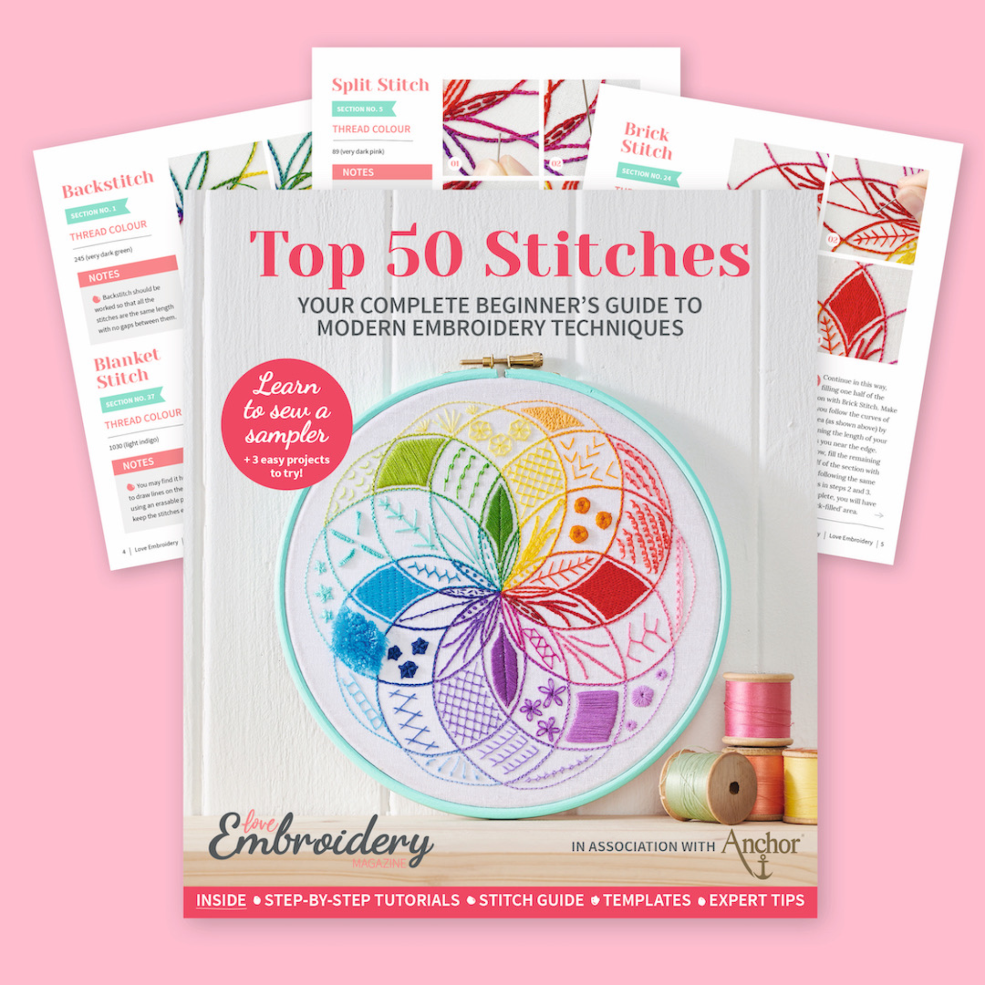 Top 50 Embroidery Stitches with Love Embroidery Magazine | Hello! Hooray!