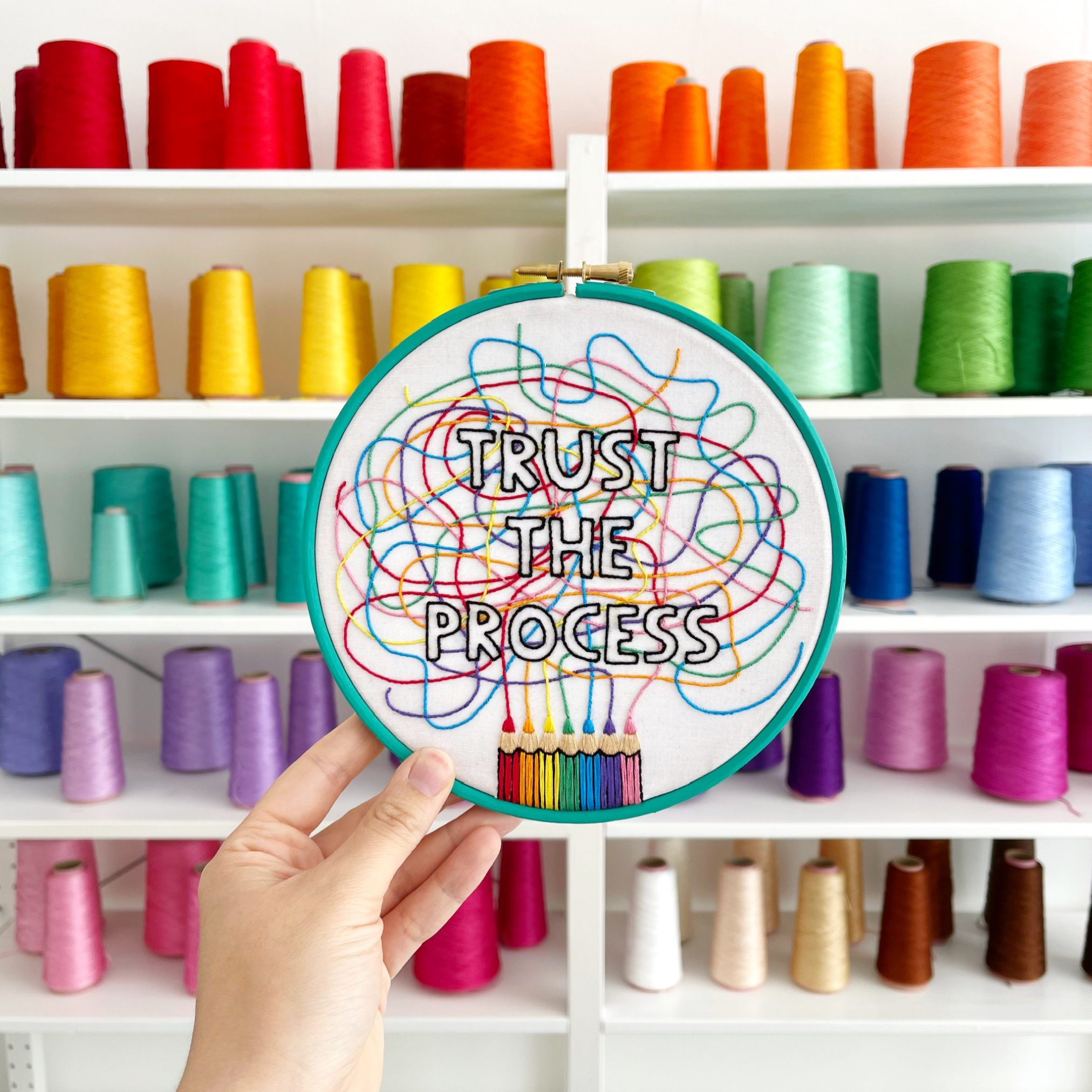 Trust the Process hand embroidery pattern | Hello! Hooray!