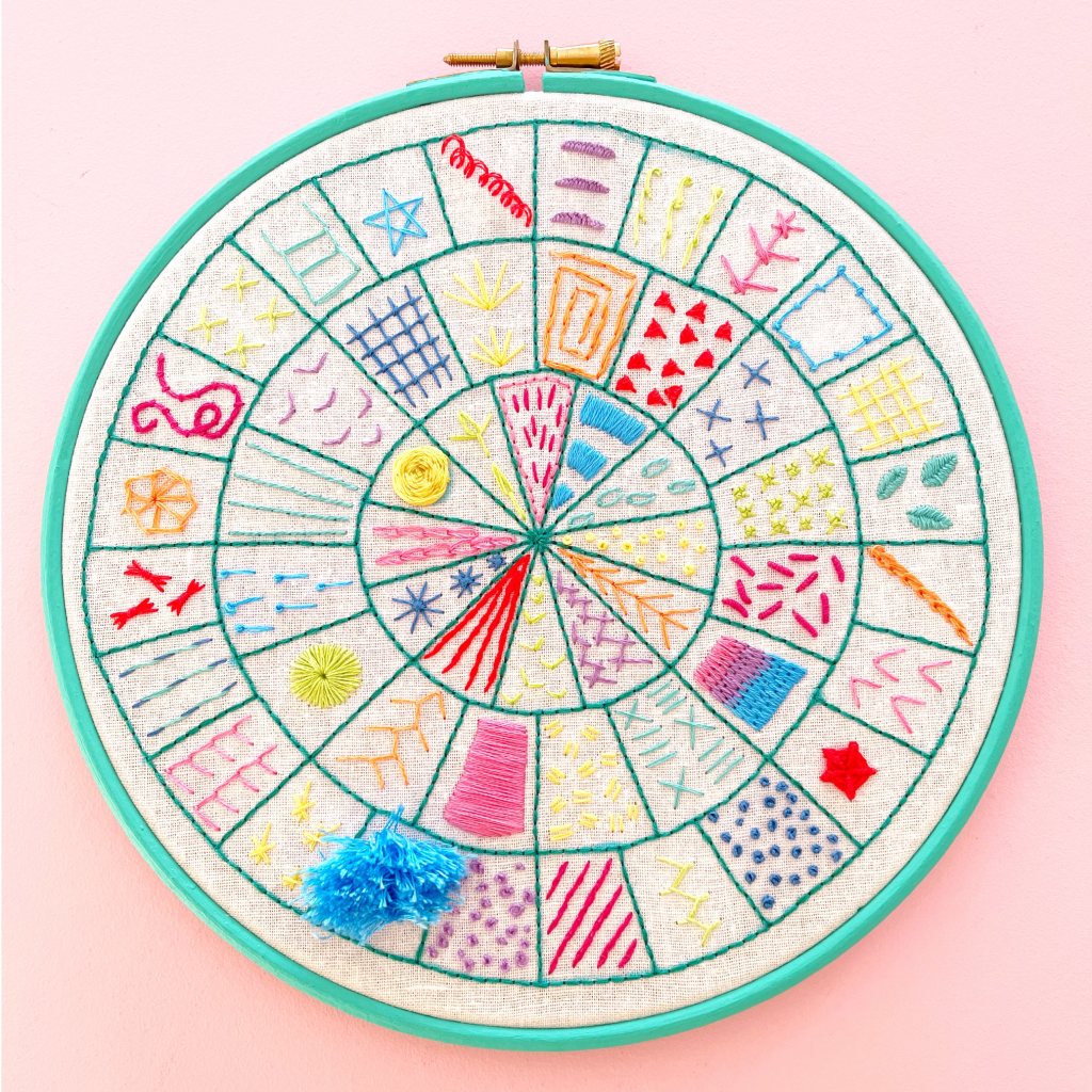 The Happy Stitch Project sampler by Clare Albans