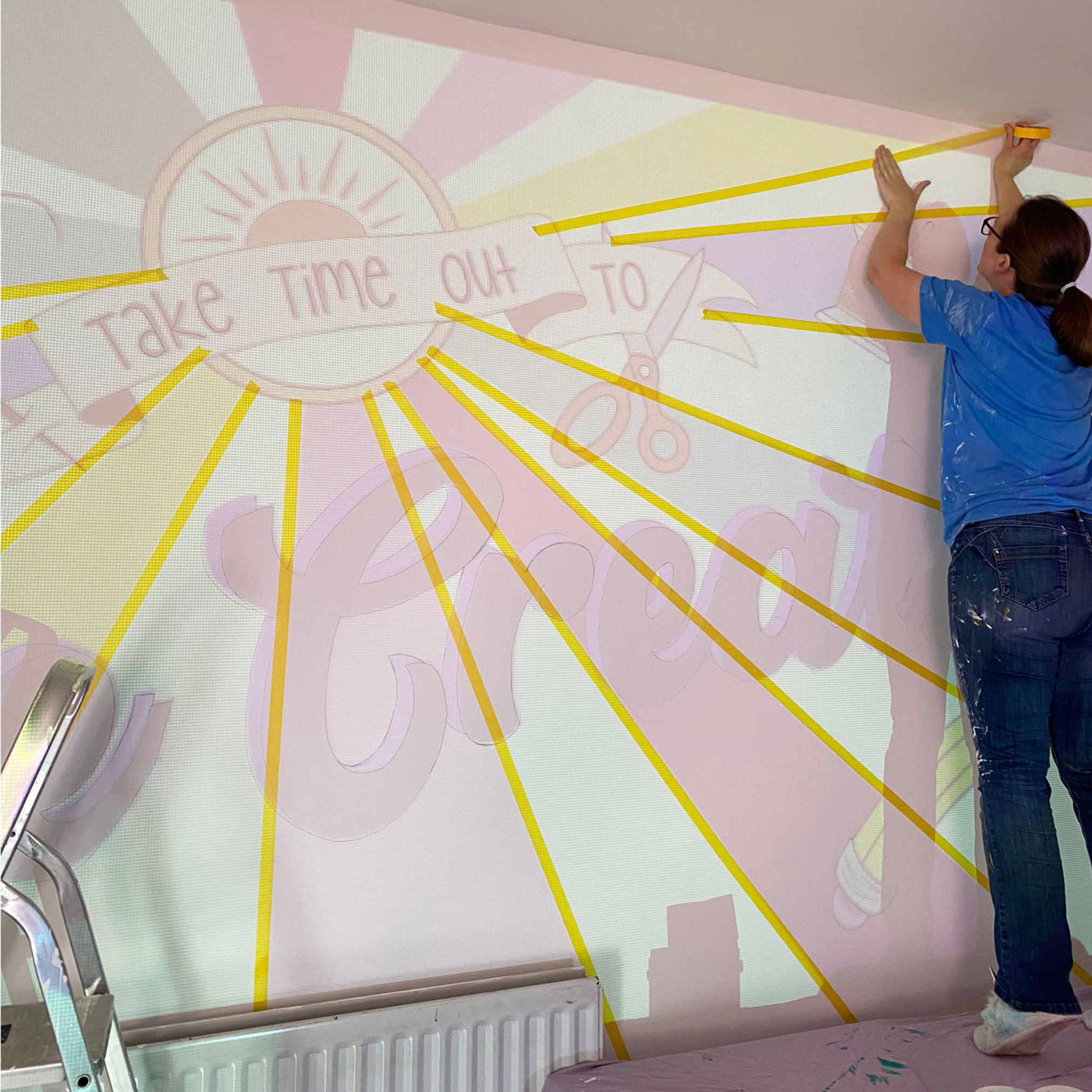Drawing the Studio Dariolina mural 