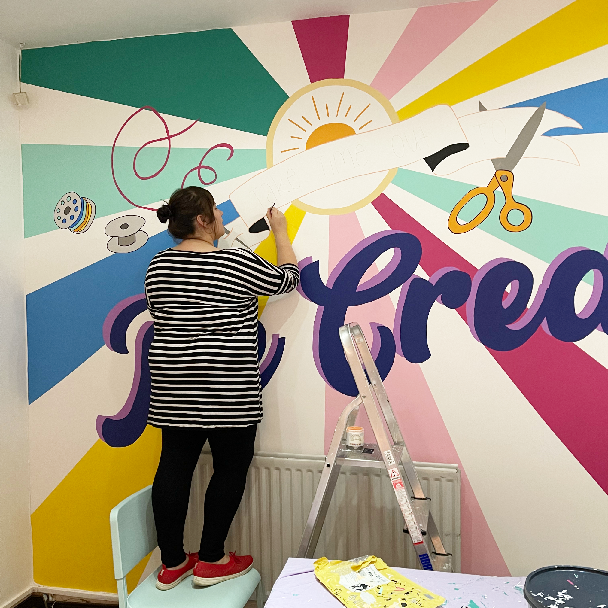 Late night mural finish