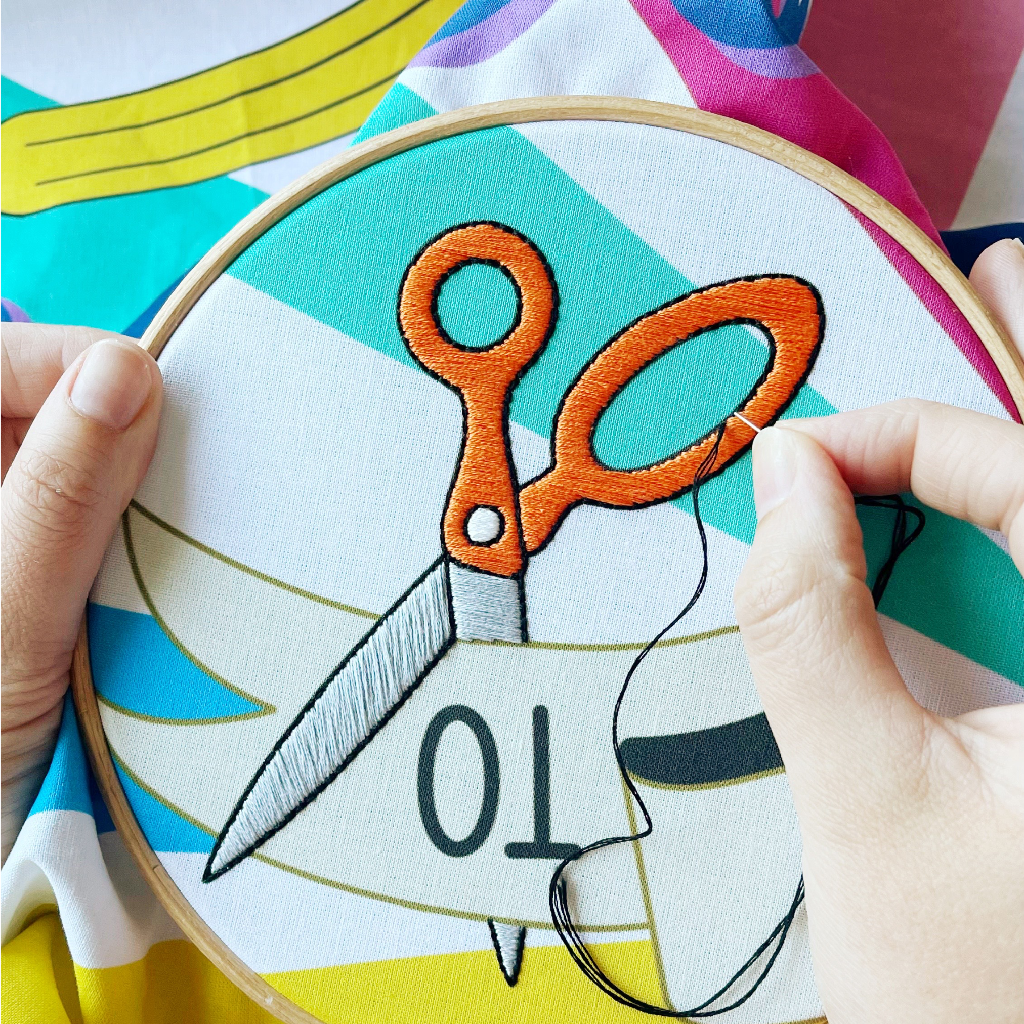 Stitched mural banner